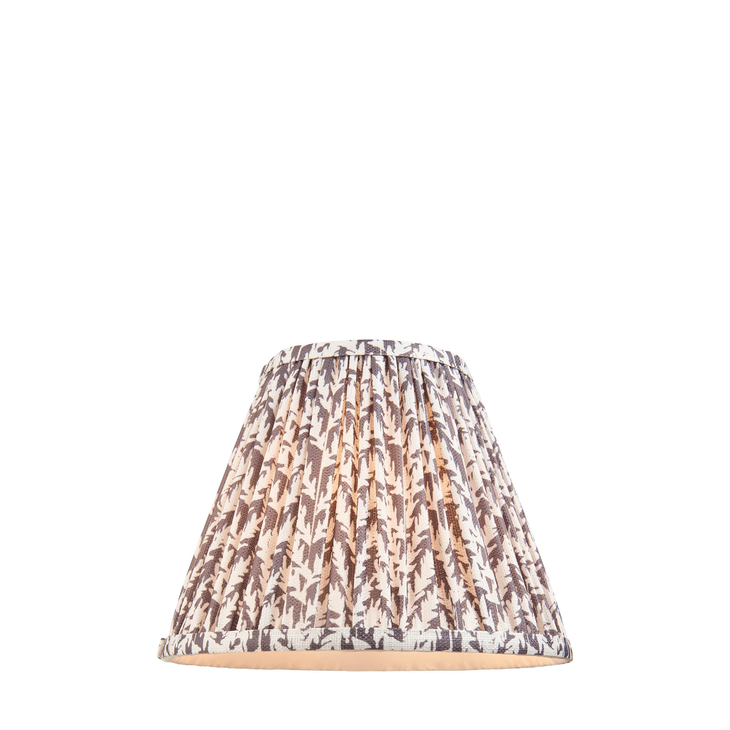 Endon Leaf Single Light Shade 25cm - Pearl Grey Fabric