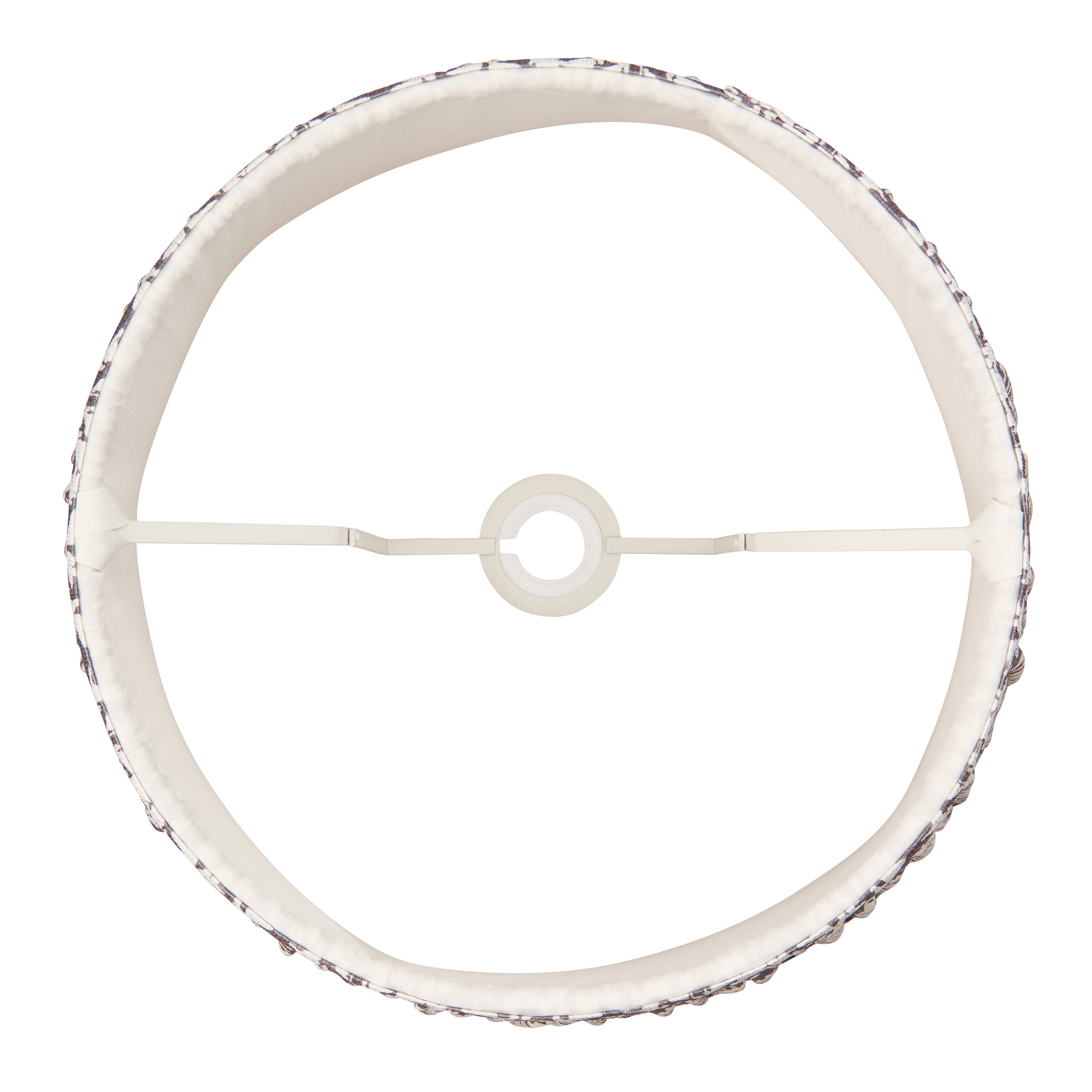Endon Leaf Single Light Shade 35cm - Pearl Grey Fabric