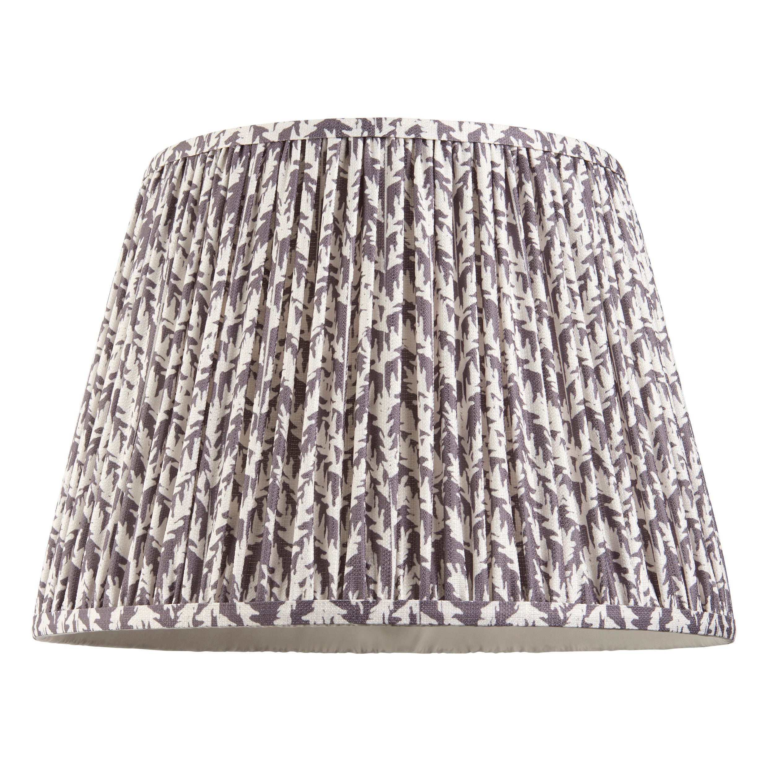 Endon Leaf Single Light Shade 40cm - Pearl Grey Fabric