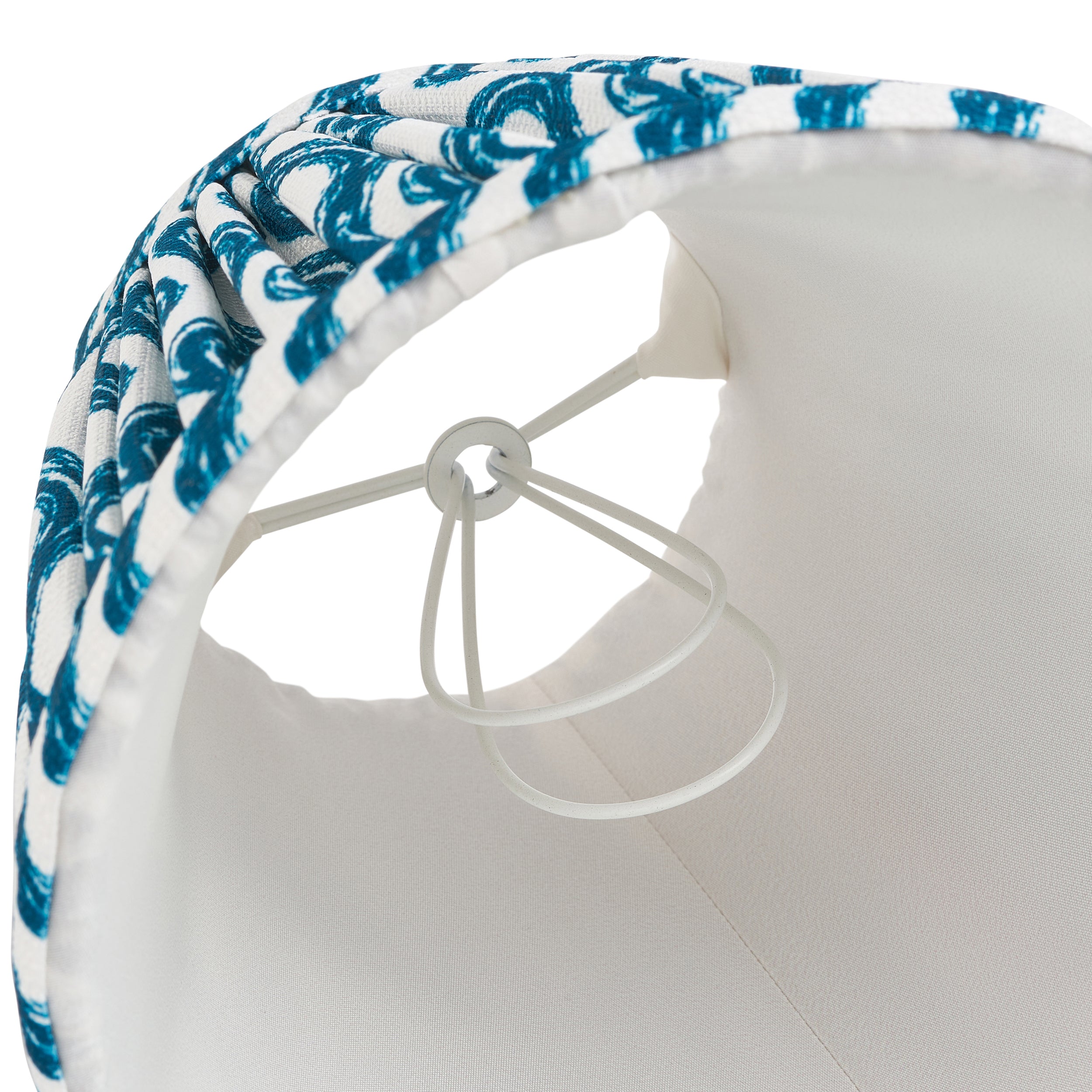 Endon Ripple Single Light Shade 16cm - Marlin Blue Fabric