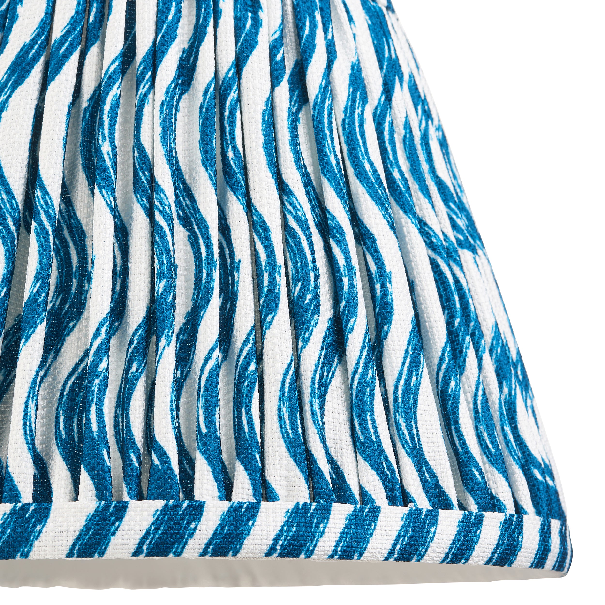 Endon Ripple Single Light Shade 20cm - Marlin Blue Fabric