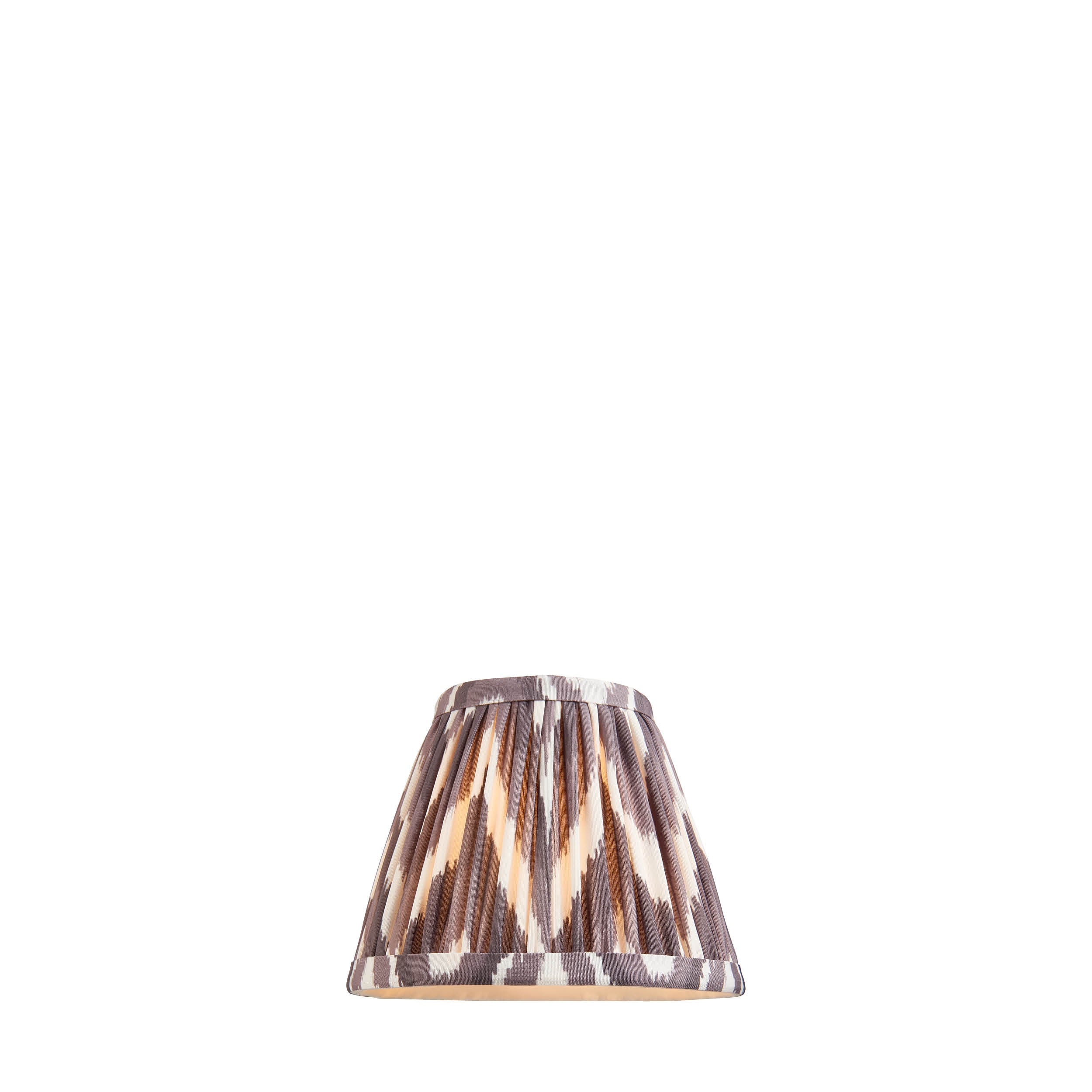 Endon Zigzag Single Light Shade 16cm - Pearl Grey Fabric