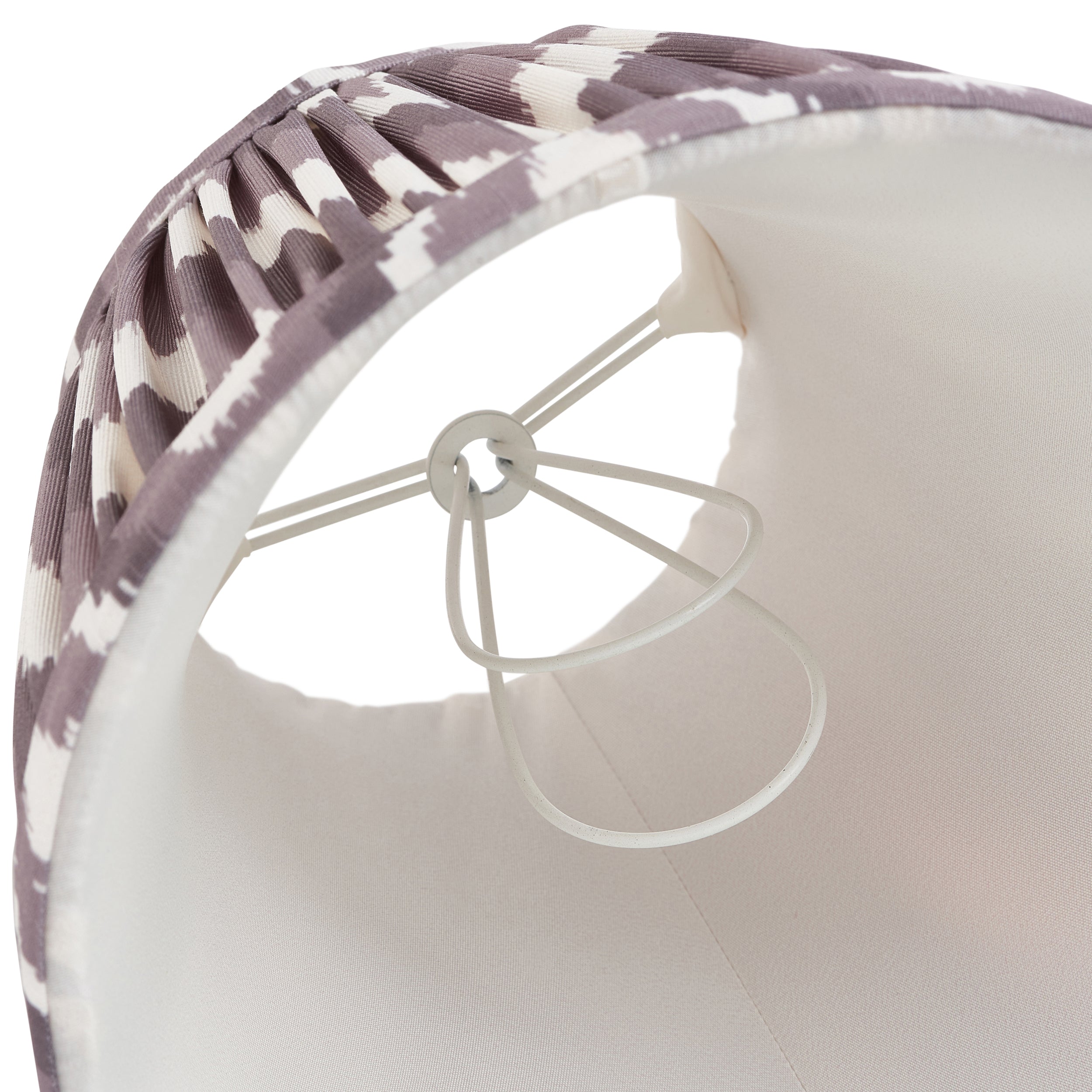 Endon Zigzag Single Light Shade 16cm - Pearl Grey Fabric