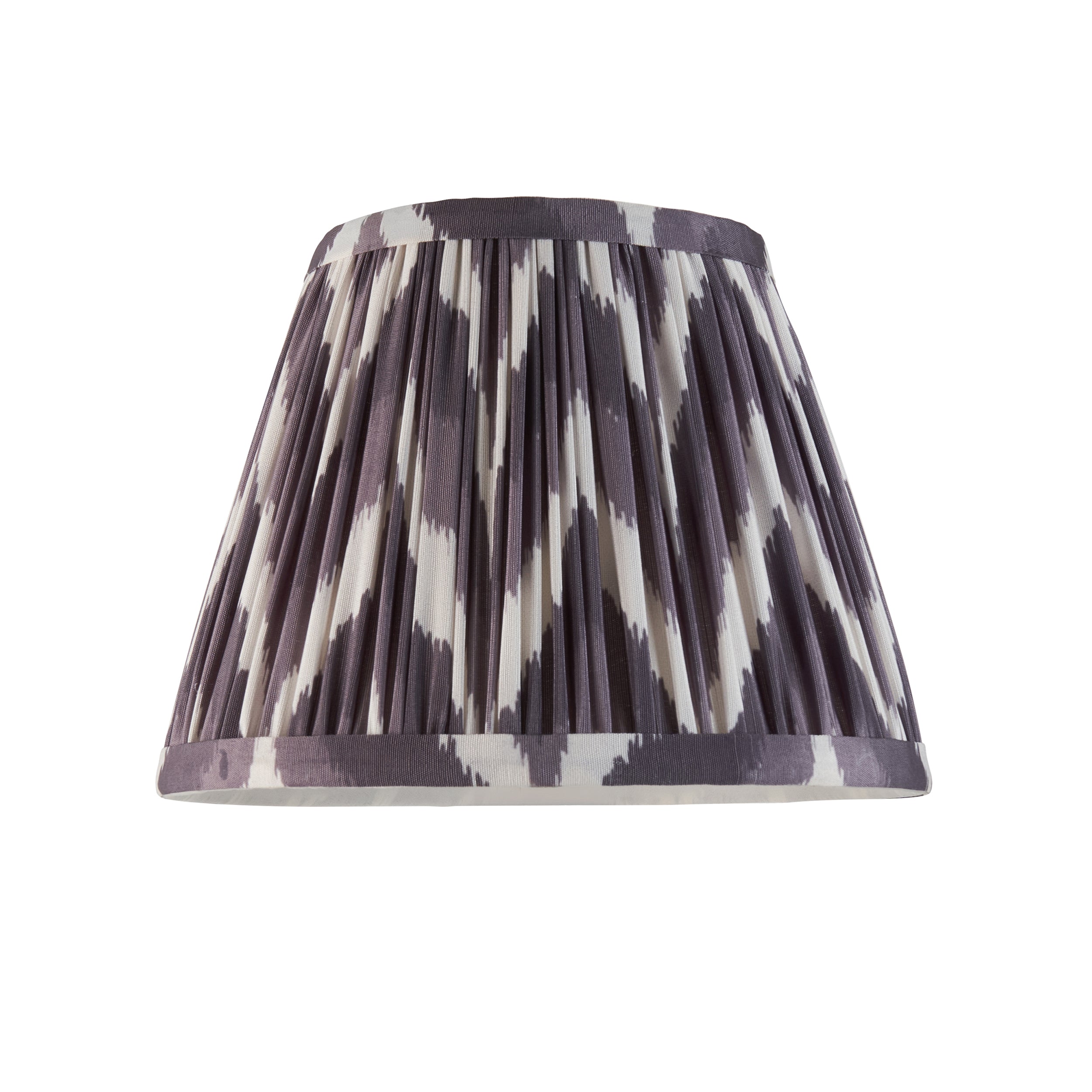 Endon Zigzag Single Light Shade 20cm - Pearl Grey Fabric