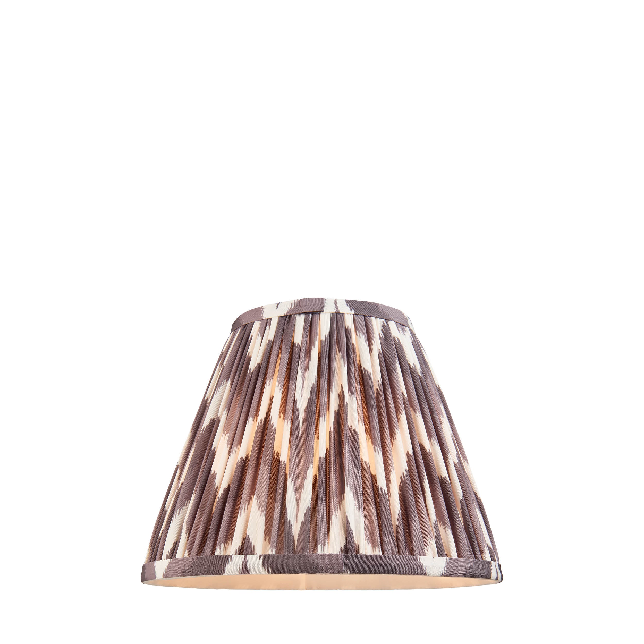Endon Zigzag Single Light Shade 25cm - Pearl Grey Fabric