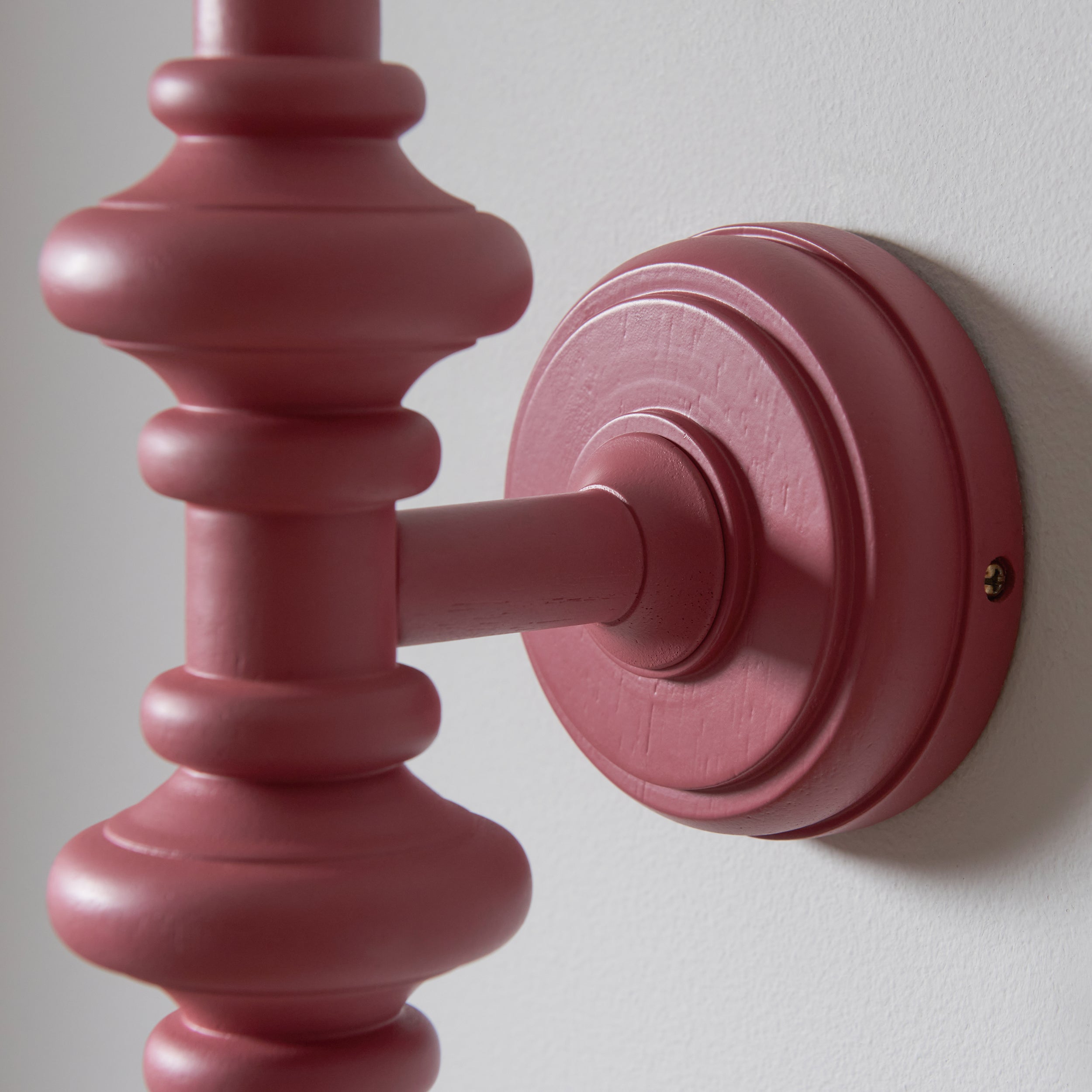Endon Carnaby Single Light Wall - Satin Pink Clay Paint