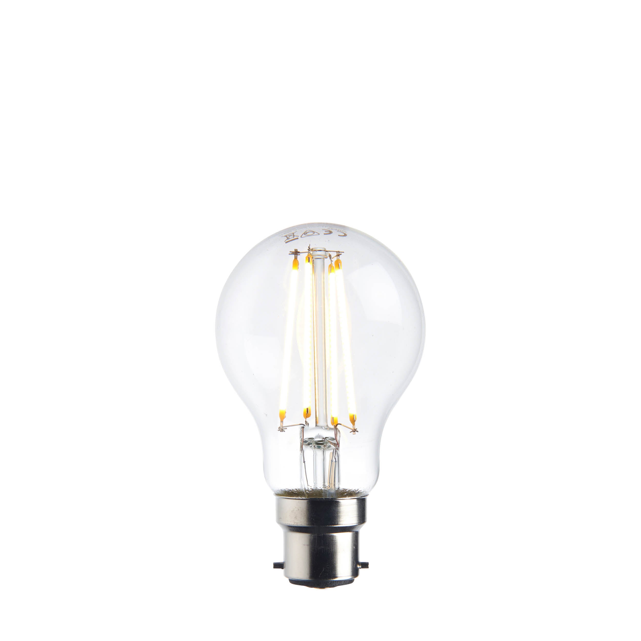 Endon B22 LED Filament GLS Bulb 2700k - Clear Glass