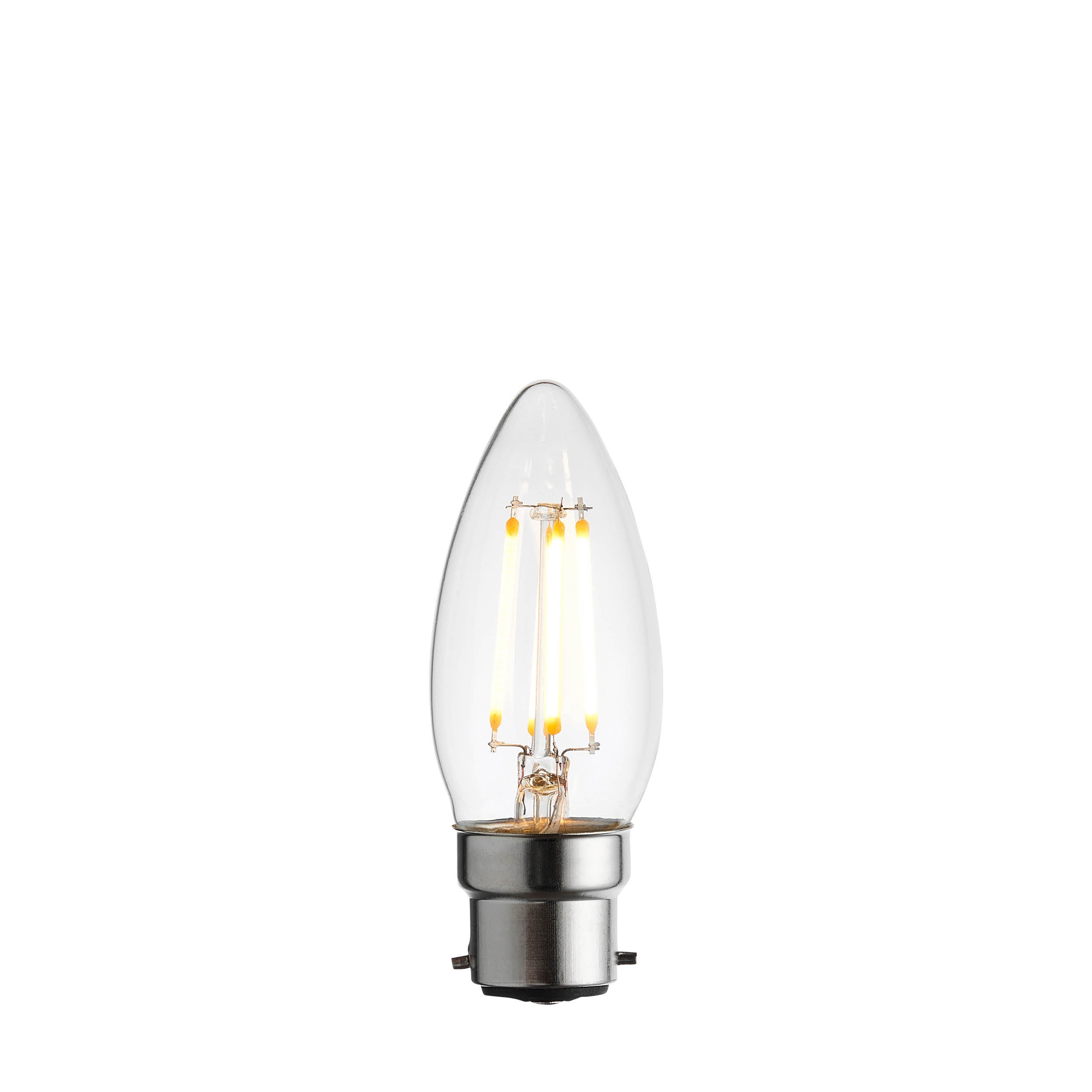 Endon B22 LED Filament Candle Single Light Accessory - Clear Glass