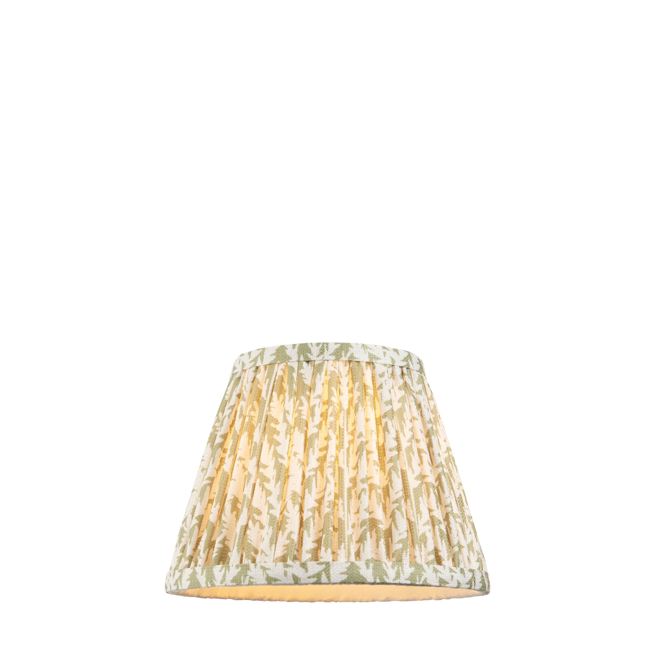 Endon Leaf Single Light Shade 20cm - Herb Garden Green Fabric