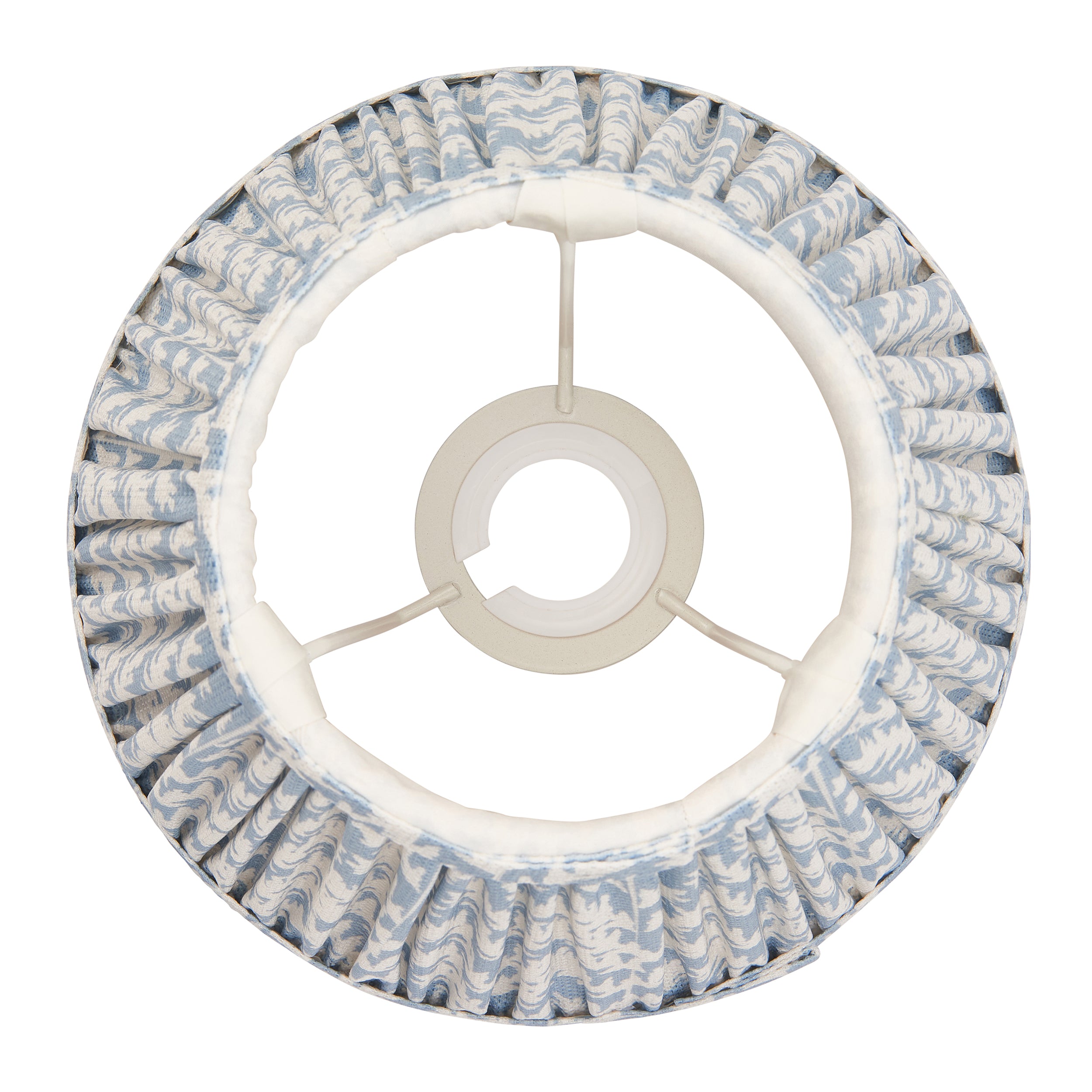 Endon Leaf Single Light Shade 20cm - Shell Bay Blue Fabric