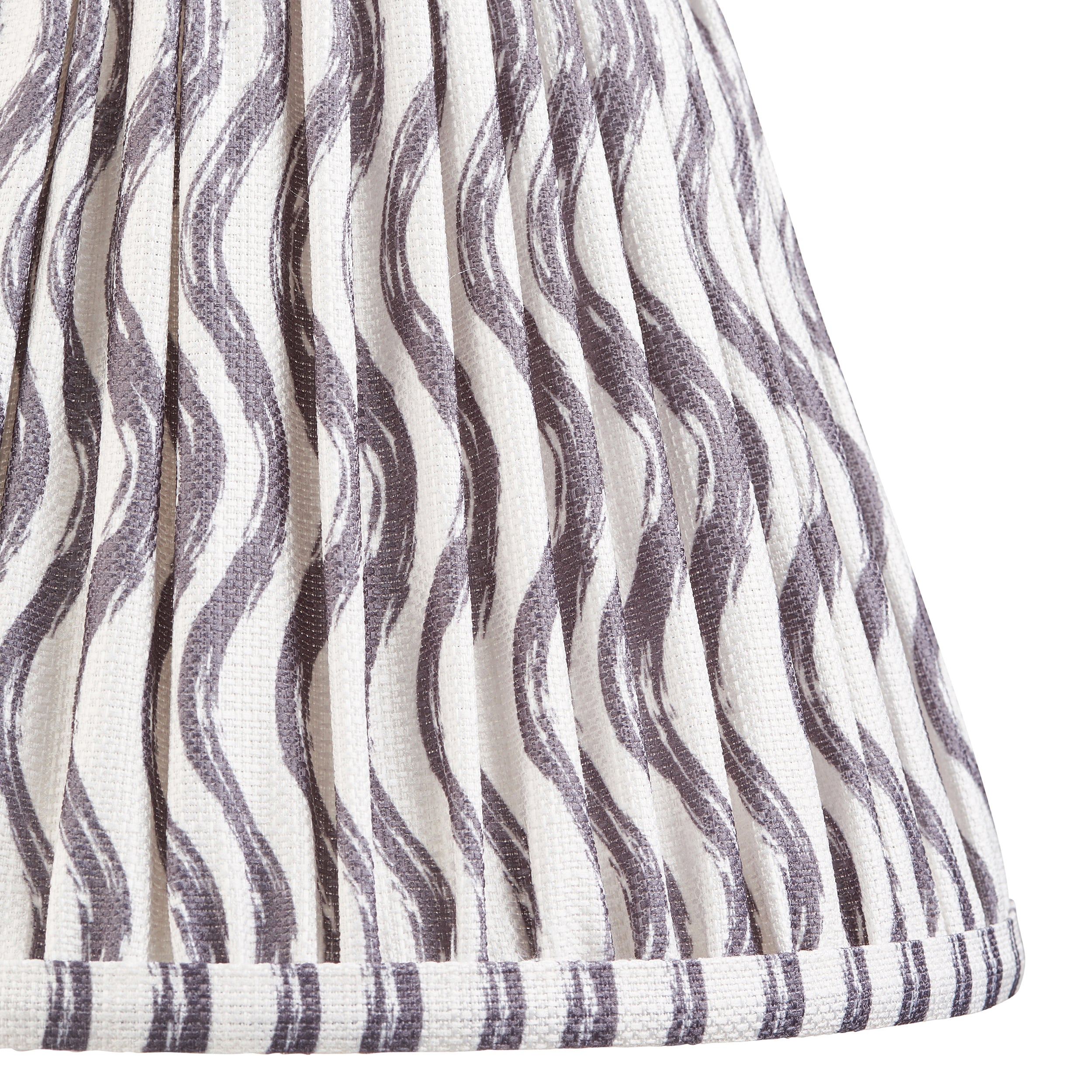 Endon Ripple Single Light Shade 25cm - Pearl Grey Fabric