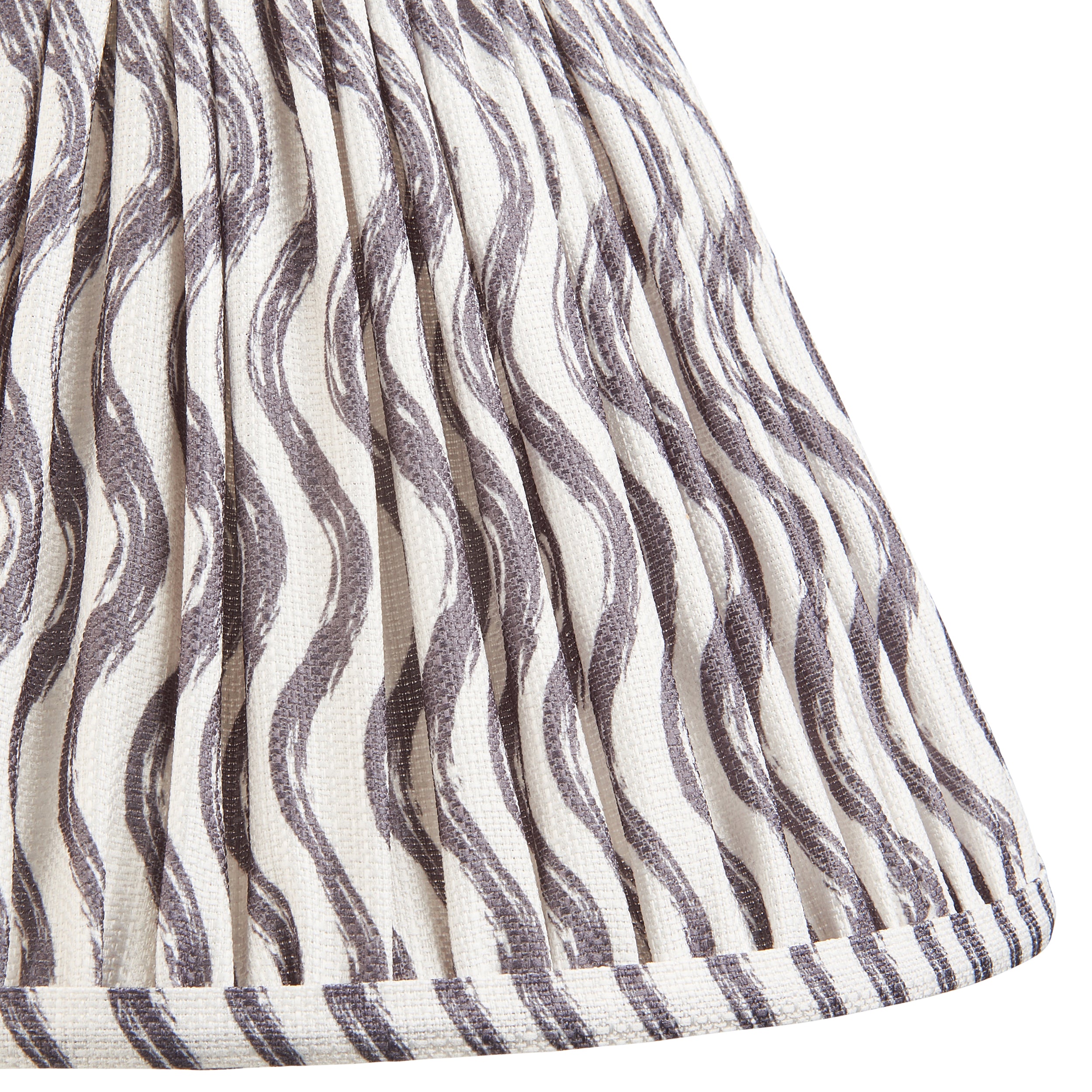 Endon Ripple Single Light Shade 30cm - Pearl Grey Fabric
