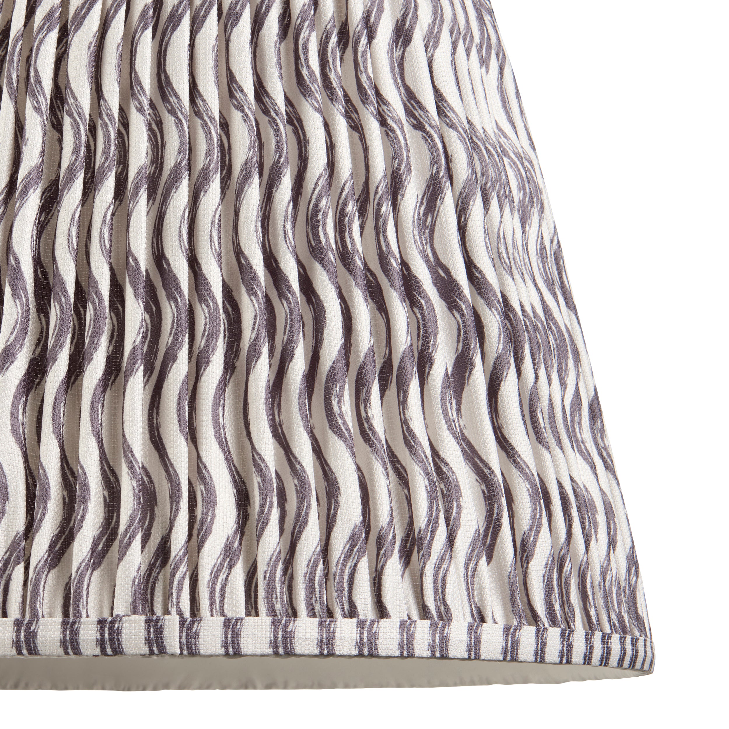 Endon Ripple Single Light Shade 40cm - Pearl Grey Fabric