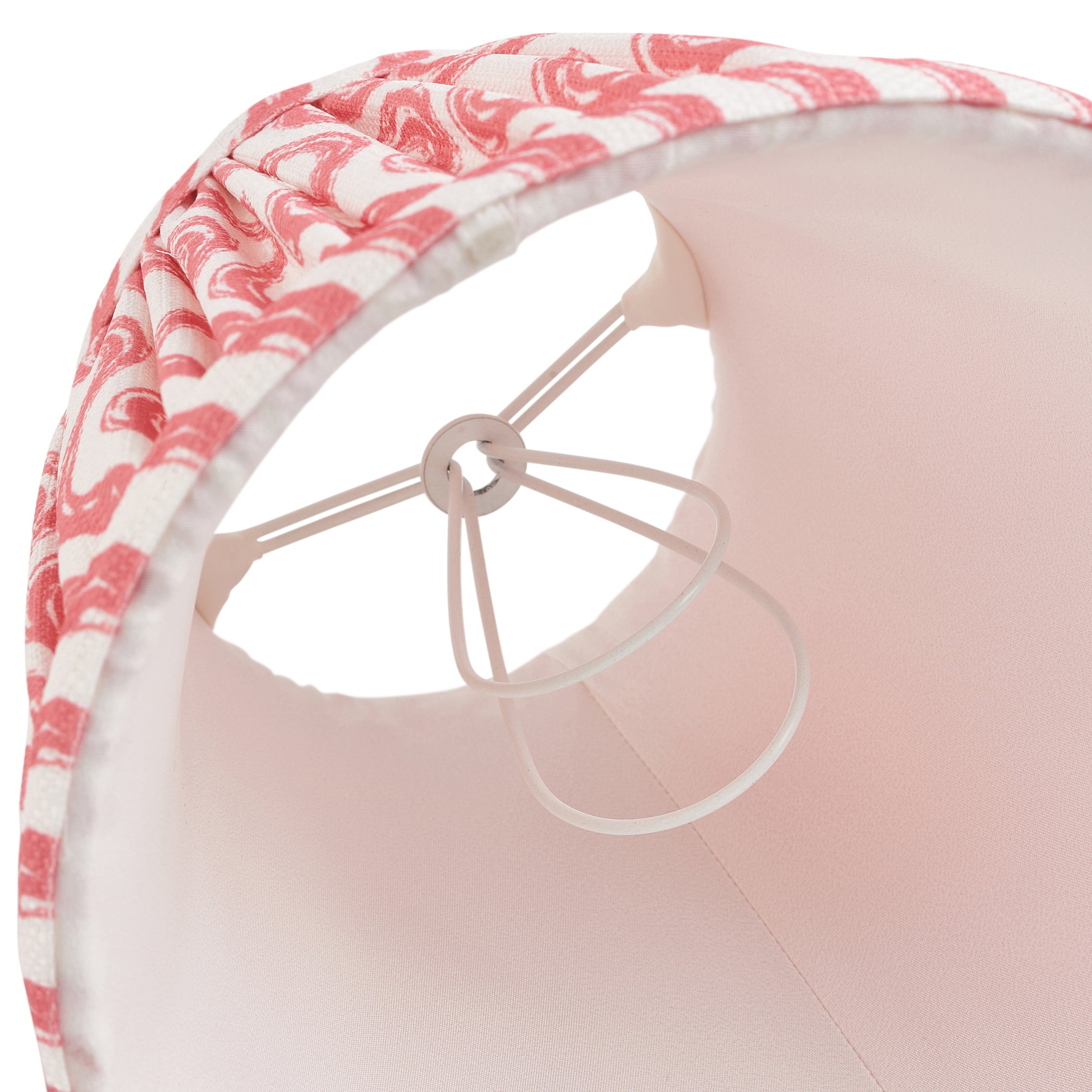 Endon Ripple Single Light Shade 16cm - Coral Pink Fabric