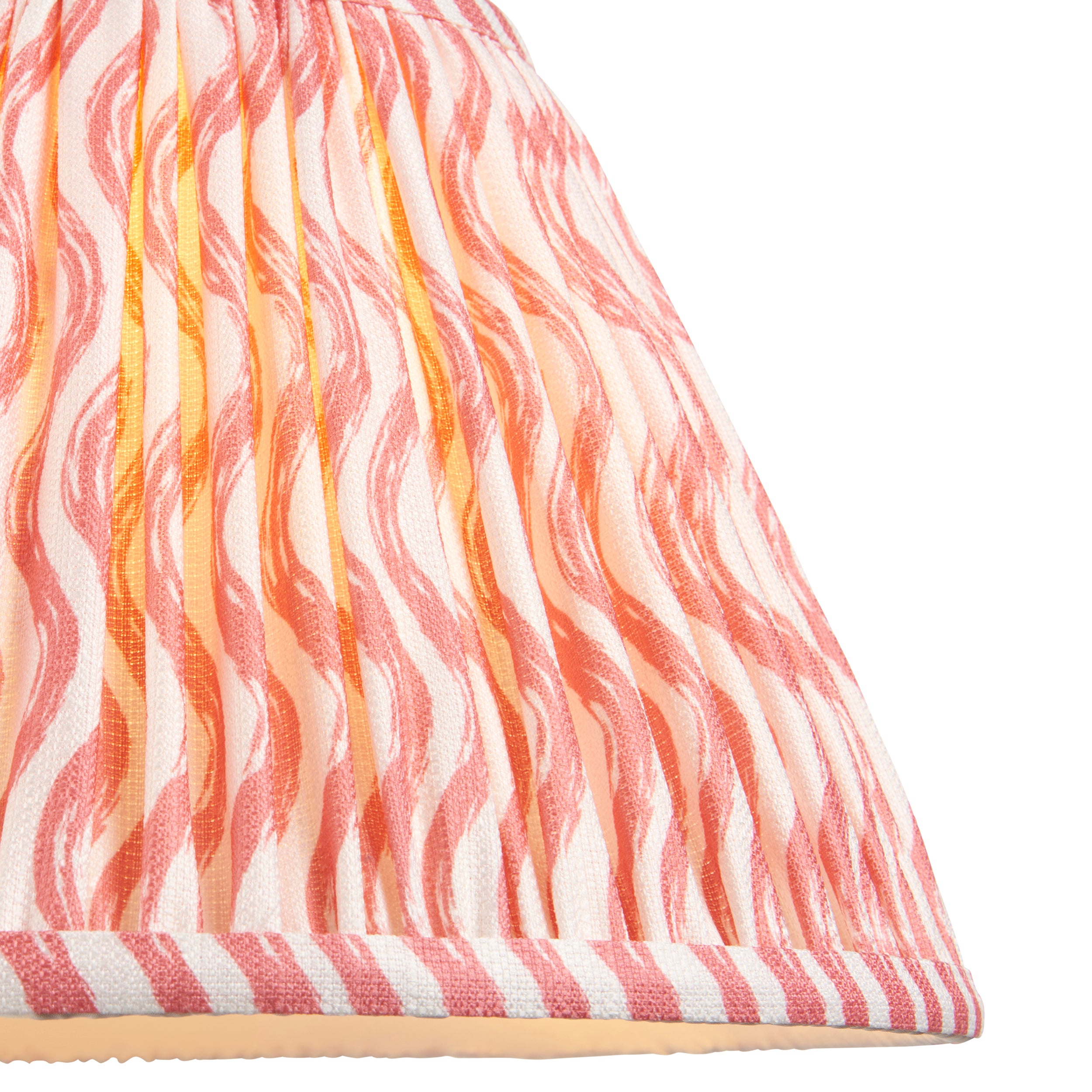 Endon Ripple Single Light Shade 30cm - Coral Pink Fabric