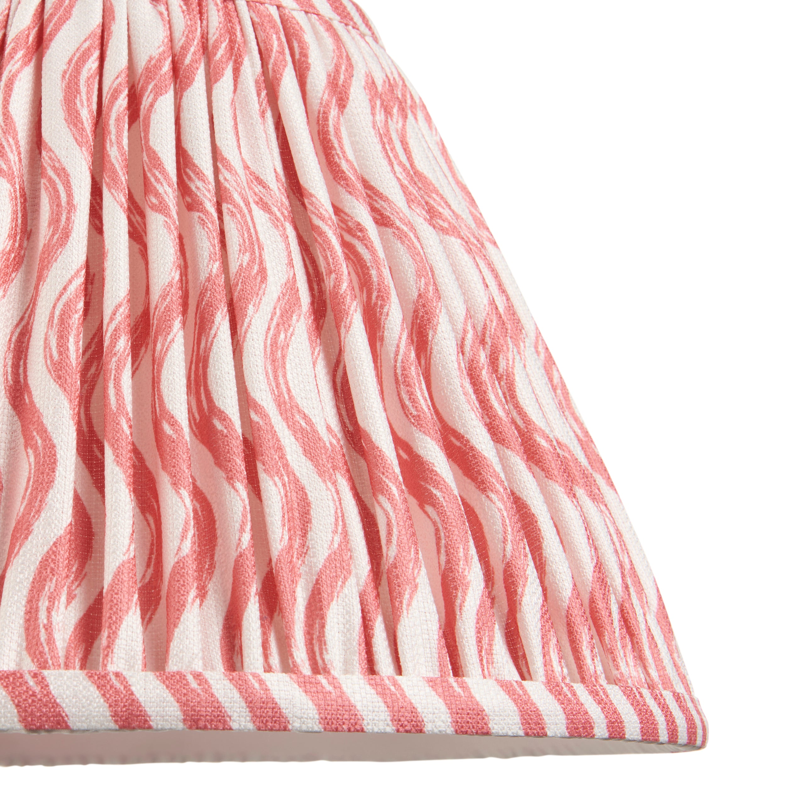 Endon Ripple Single Light Shade 30cm - Coral Pink Fabric