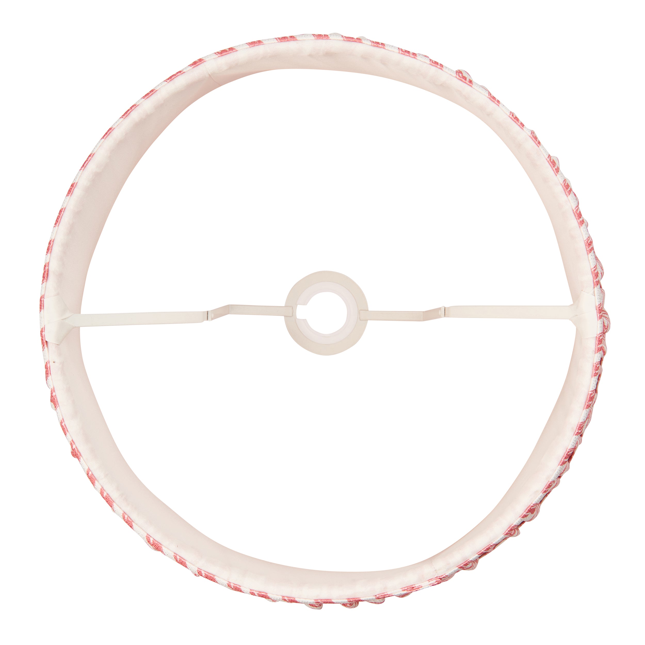 Endon Ripple Single Light Shade 40cm - Coral Pink Fabric