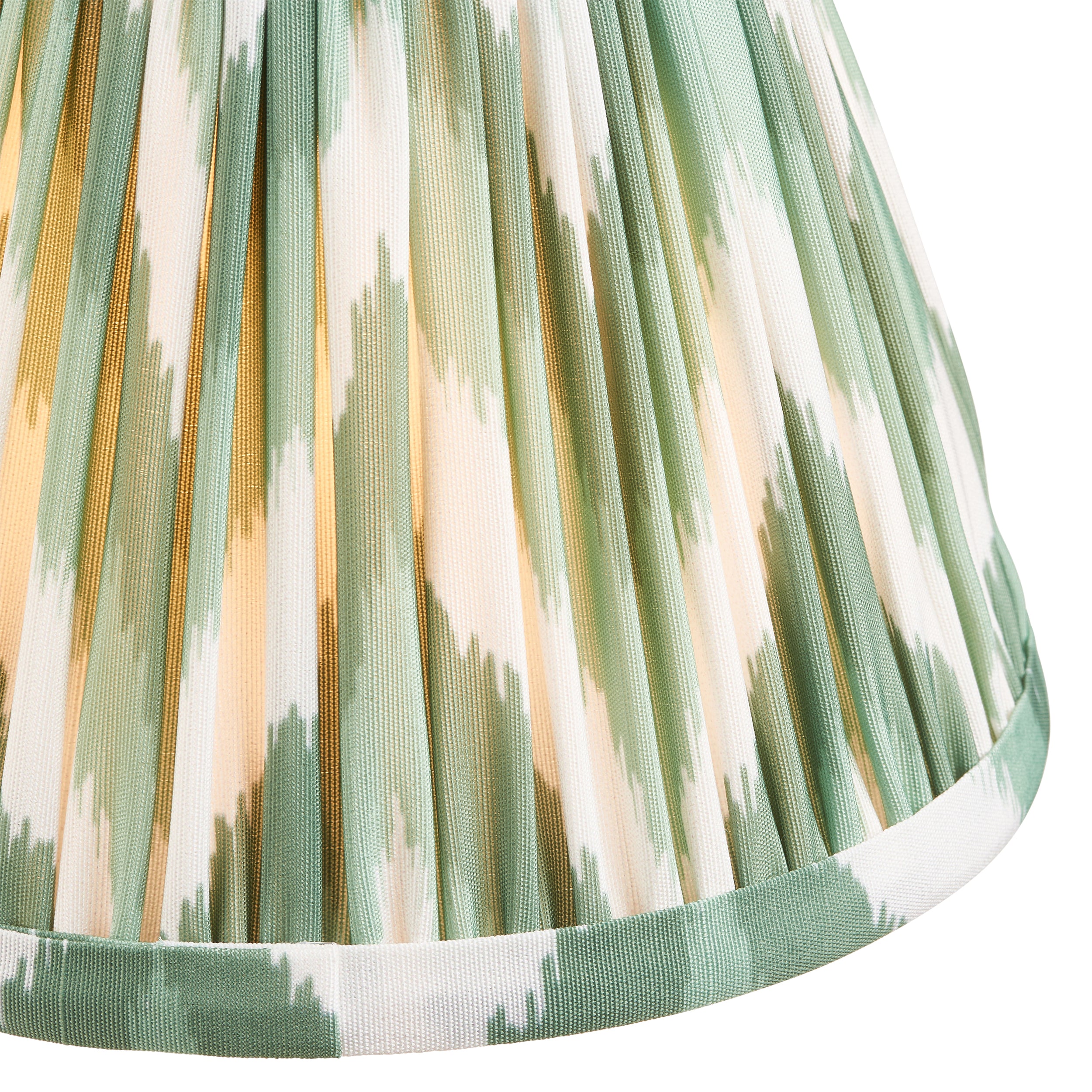 Endon Zigzag Single Light Shade 16cm - Cotswold Green Fabric