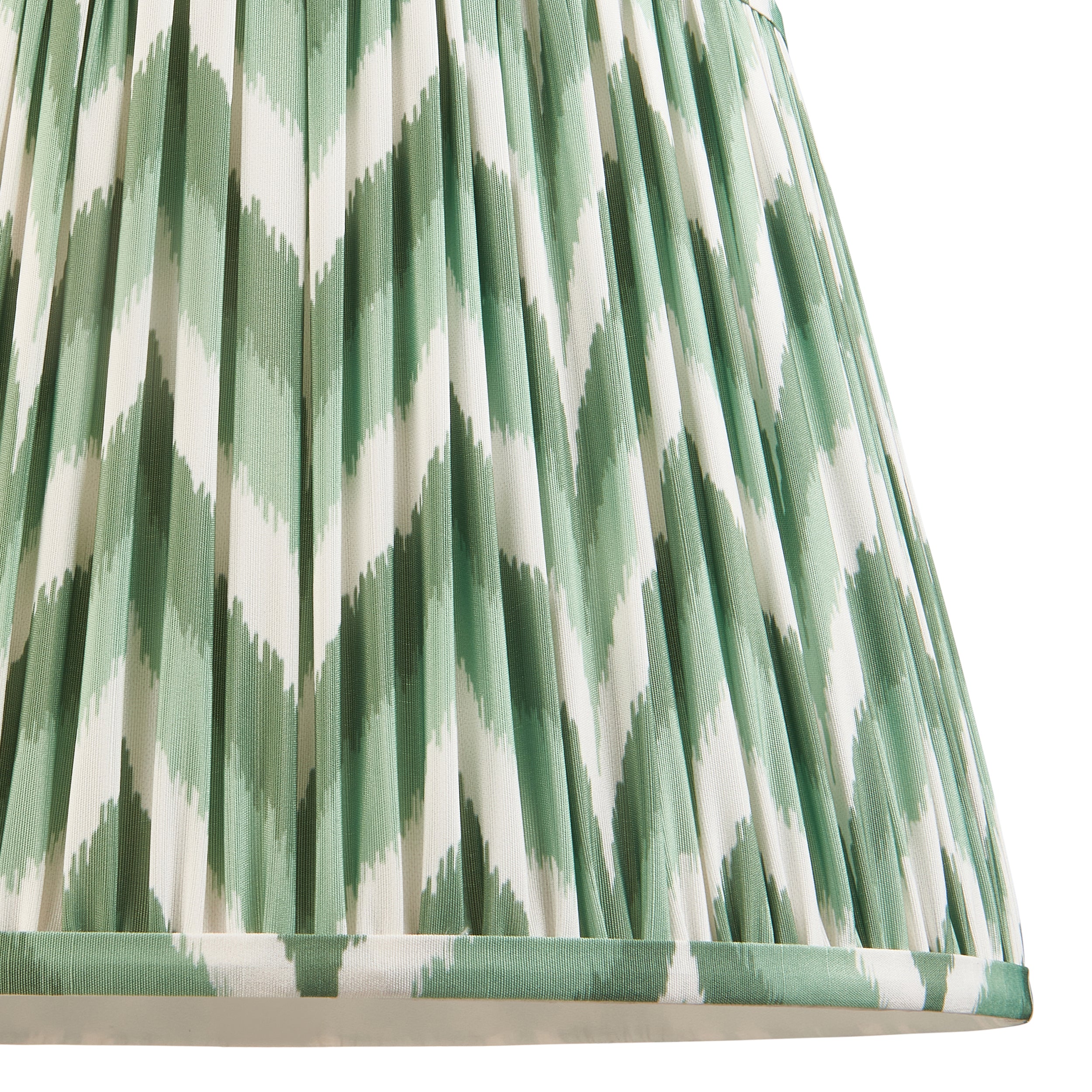 Endon Zigzag Single Light Shade 35cm - Cotswold Green Fabric