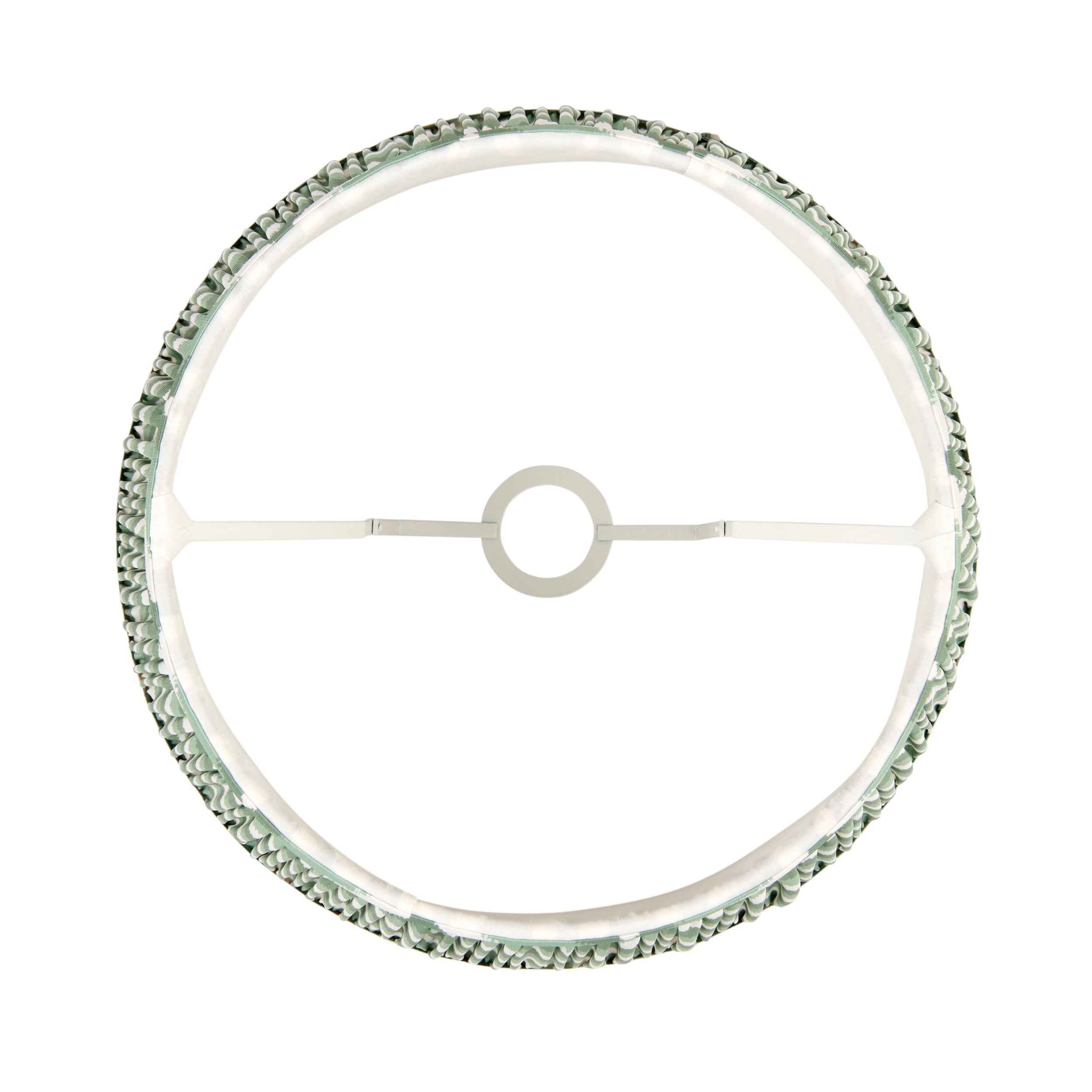 Endon Zigzag Single Light Shade 40cm - Cotswold Green Fabric