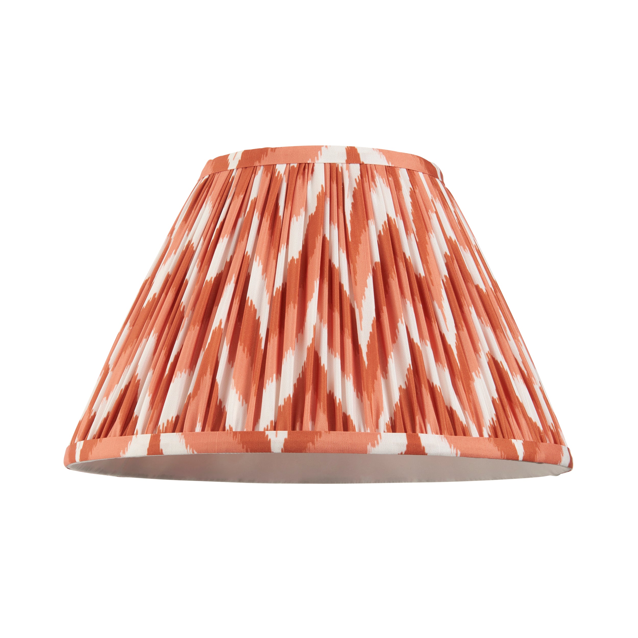 Endon Zigzag Single Light Shade 30cm - Apricot Orange Fabric