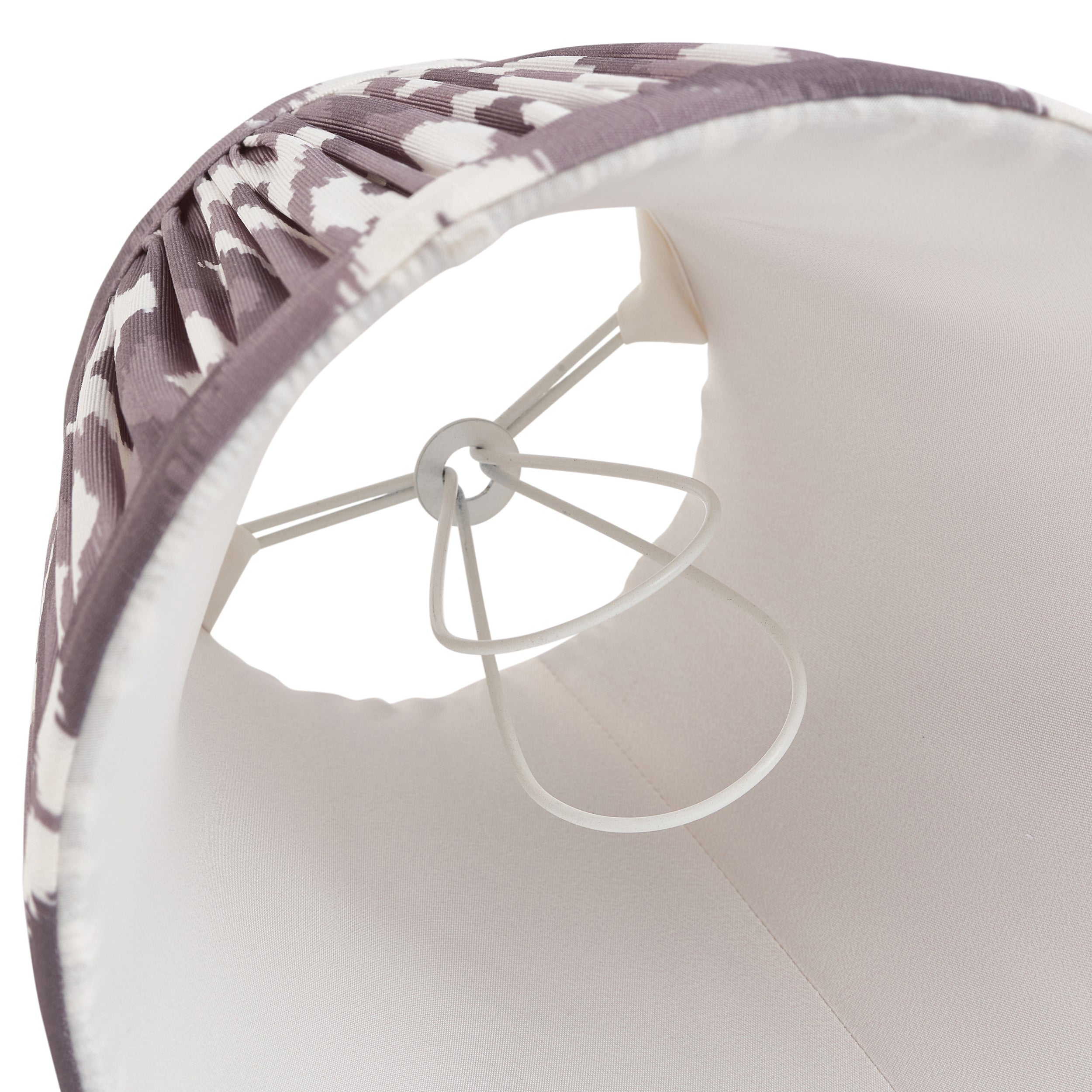 Endon Ikat Single Light Shade 16cm - Pearl Grey Fabric