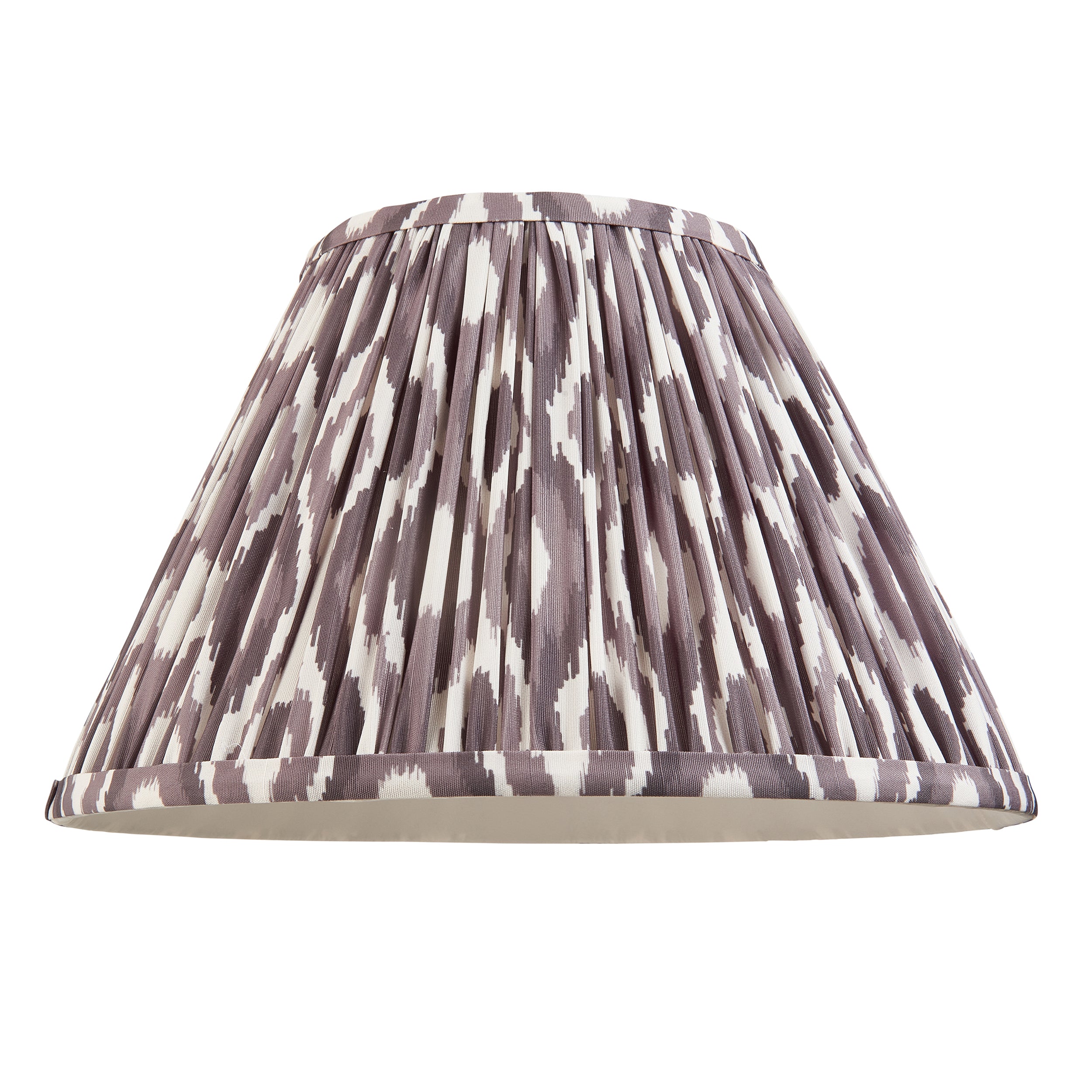 Endon Ikat Single Light Shade 30cm - Pearl Grey Fabric