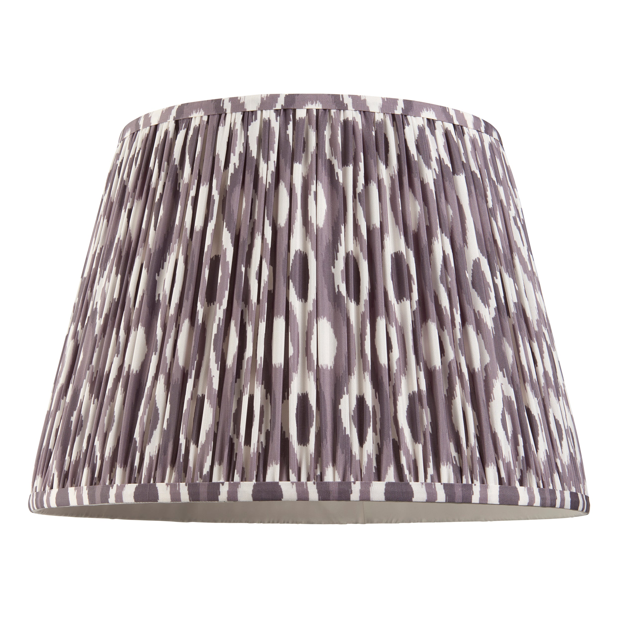 Endon Ikat Single Light Shade 40cm - Pearl Grey Fabric