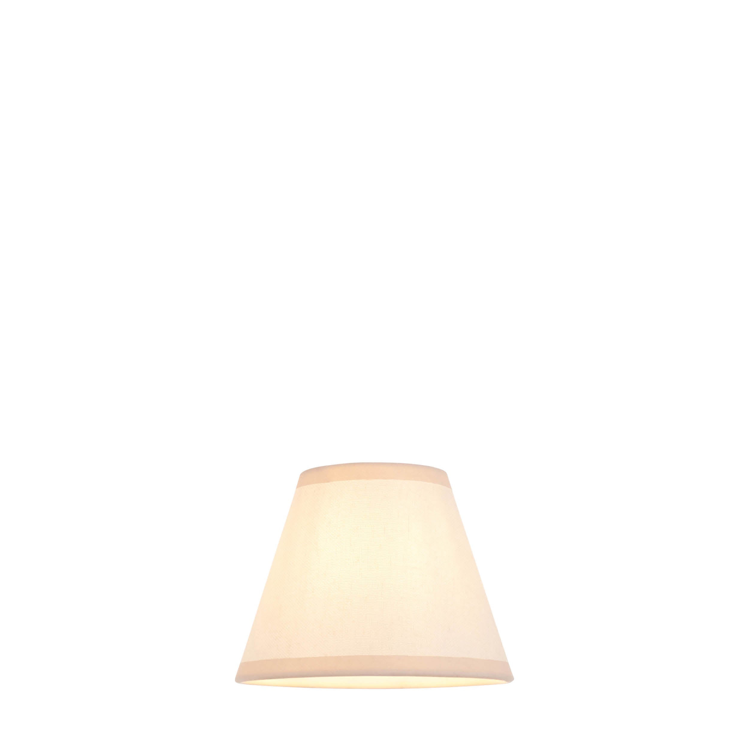 Endon Ivy Single Light Shade 16cm - Vintage White & Almond White Fabric