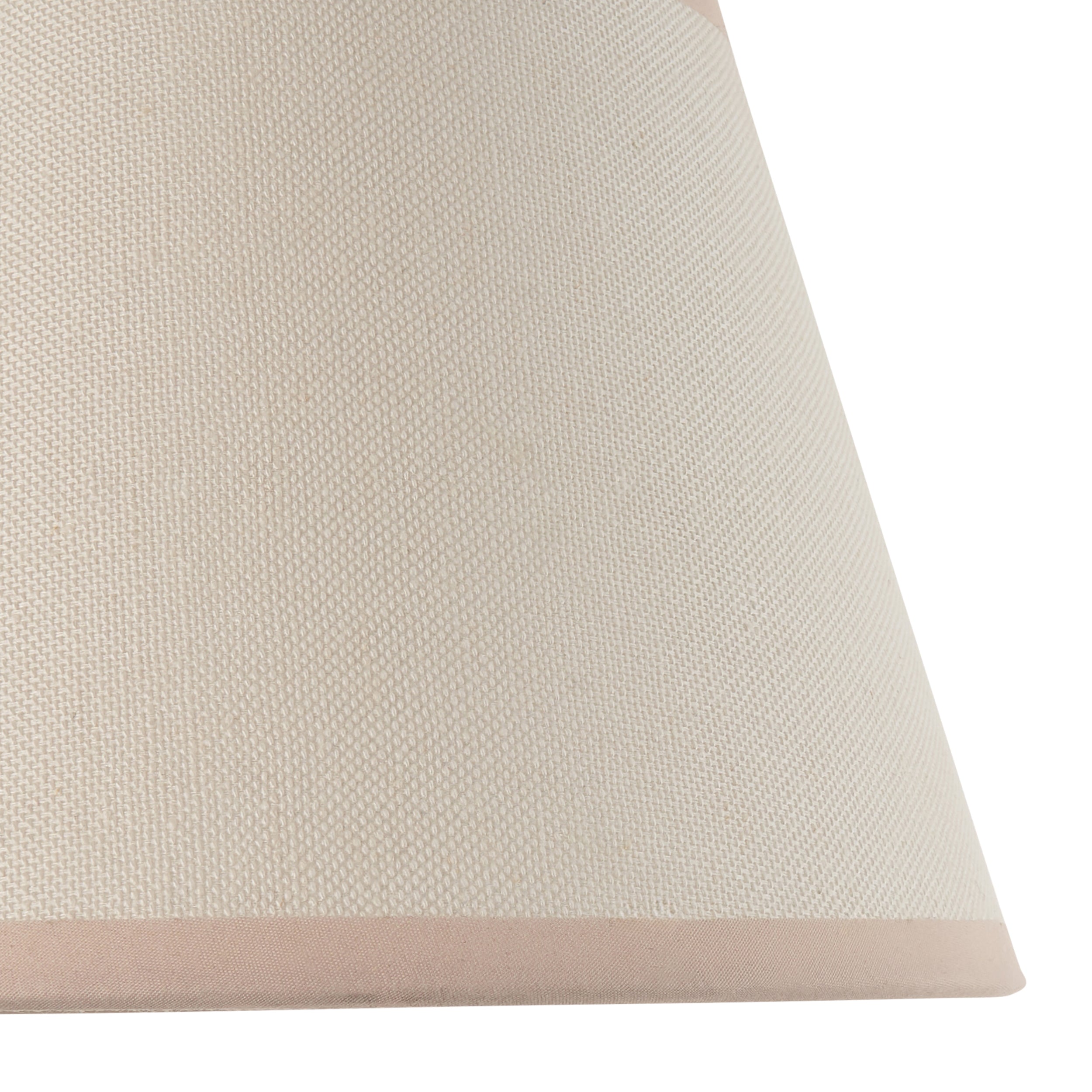 Endon Ivy Single Light Shade 20cm - Vintage White & Almond White Fabric