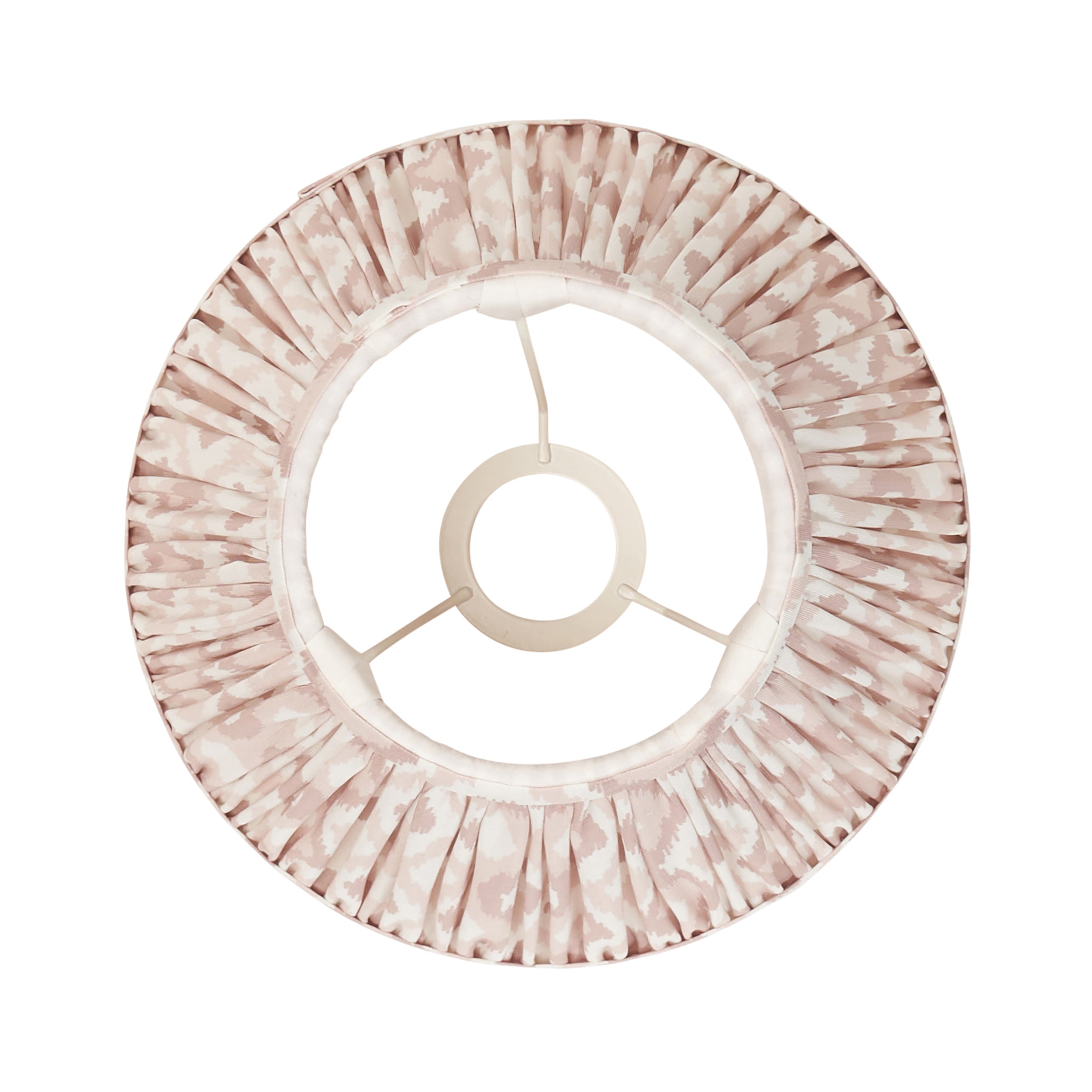 Endon Ikat Single Light Shade 25cm - Neutral Print Fabric