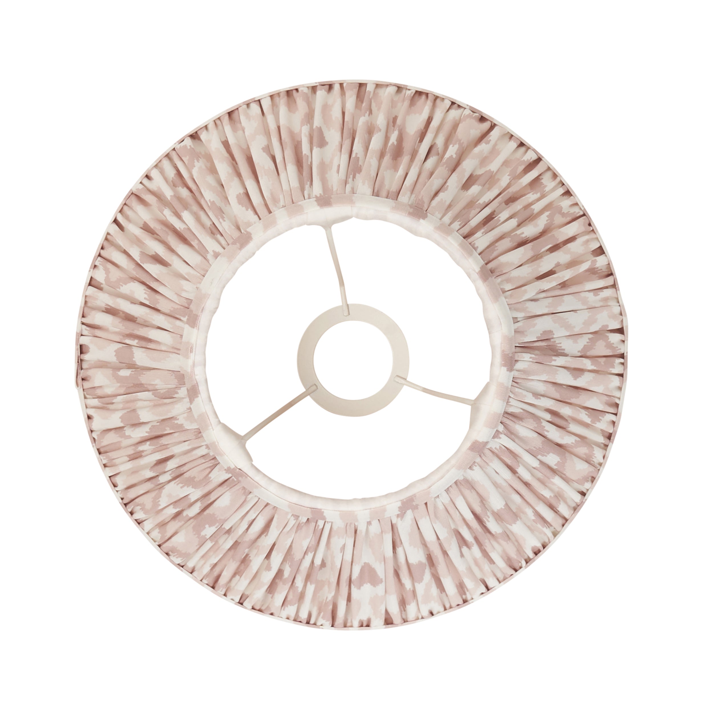 Endon Ikat Single Light Shade 30cm - Neutral Print Fabric