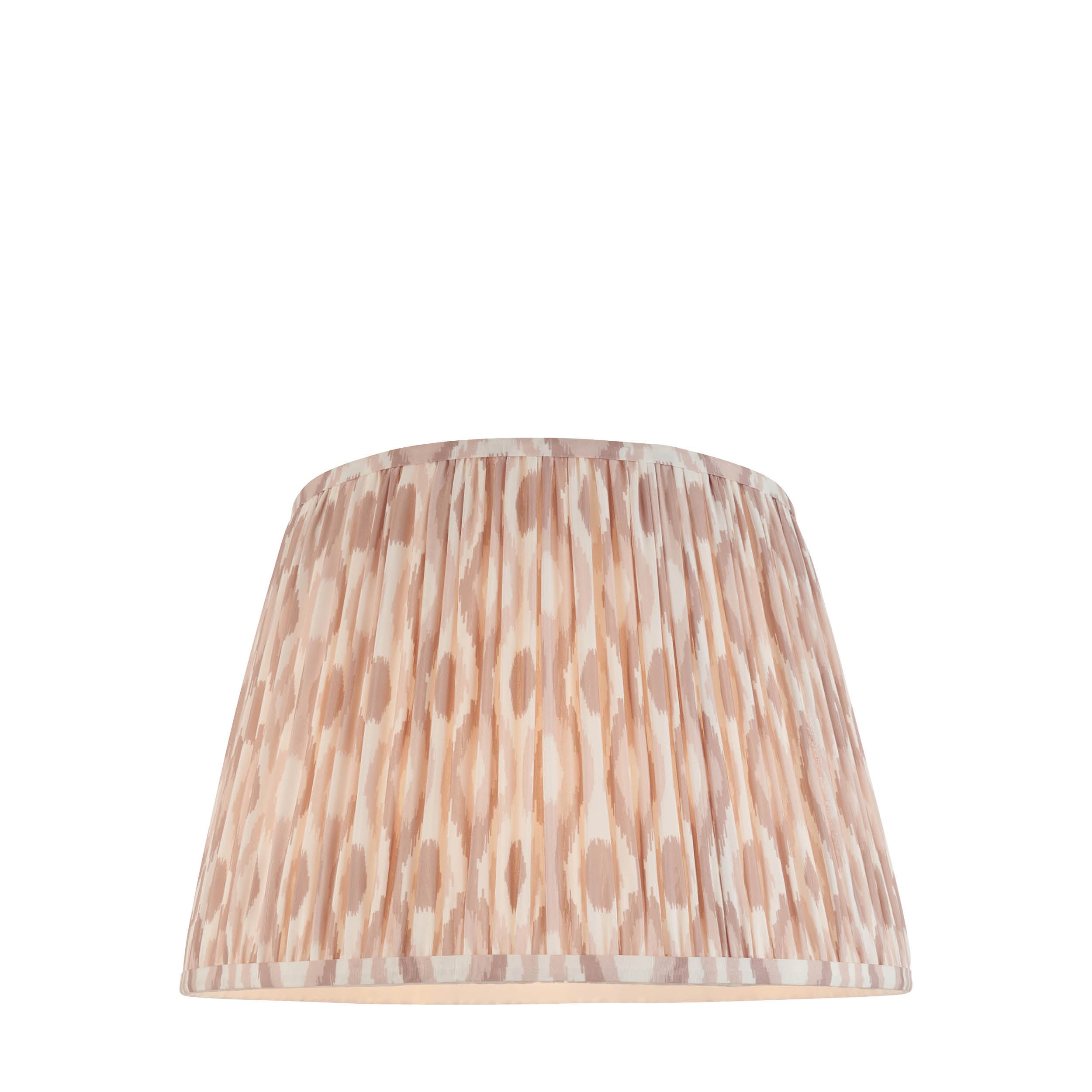 Endon Ikat Single Light Shade 40cm - Neutral Print Fabric