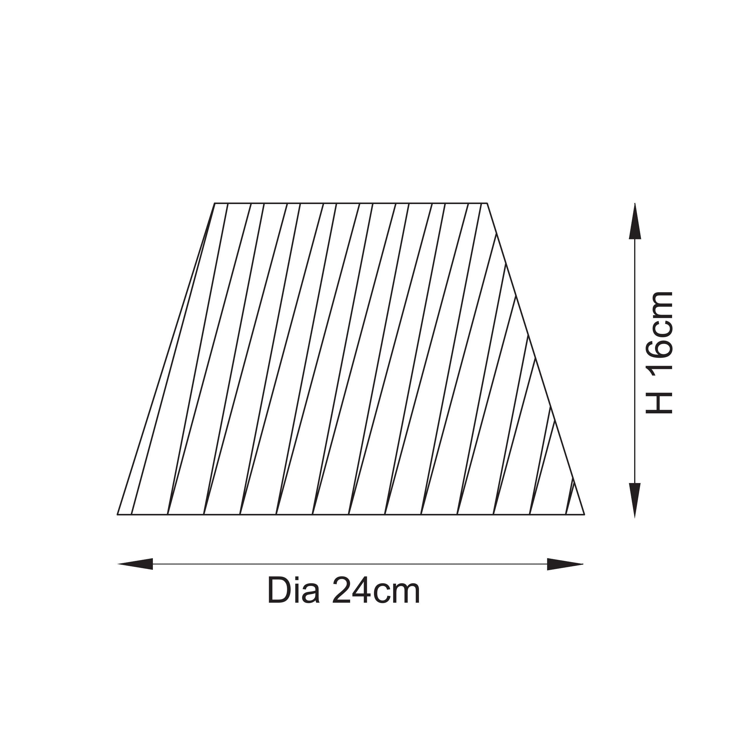 Endon Raffia Single 24cm Tapered Light Shade - Natural Raffia & Matt Black