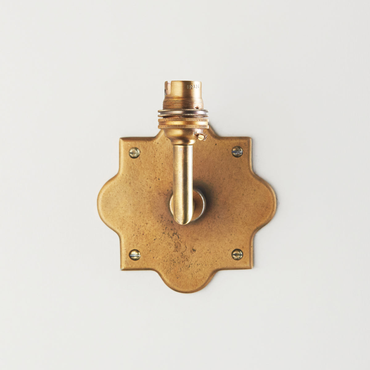 Endon Anvil Angle Wall Fitting - Antique Brass Plate