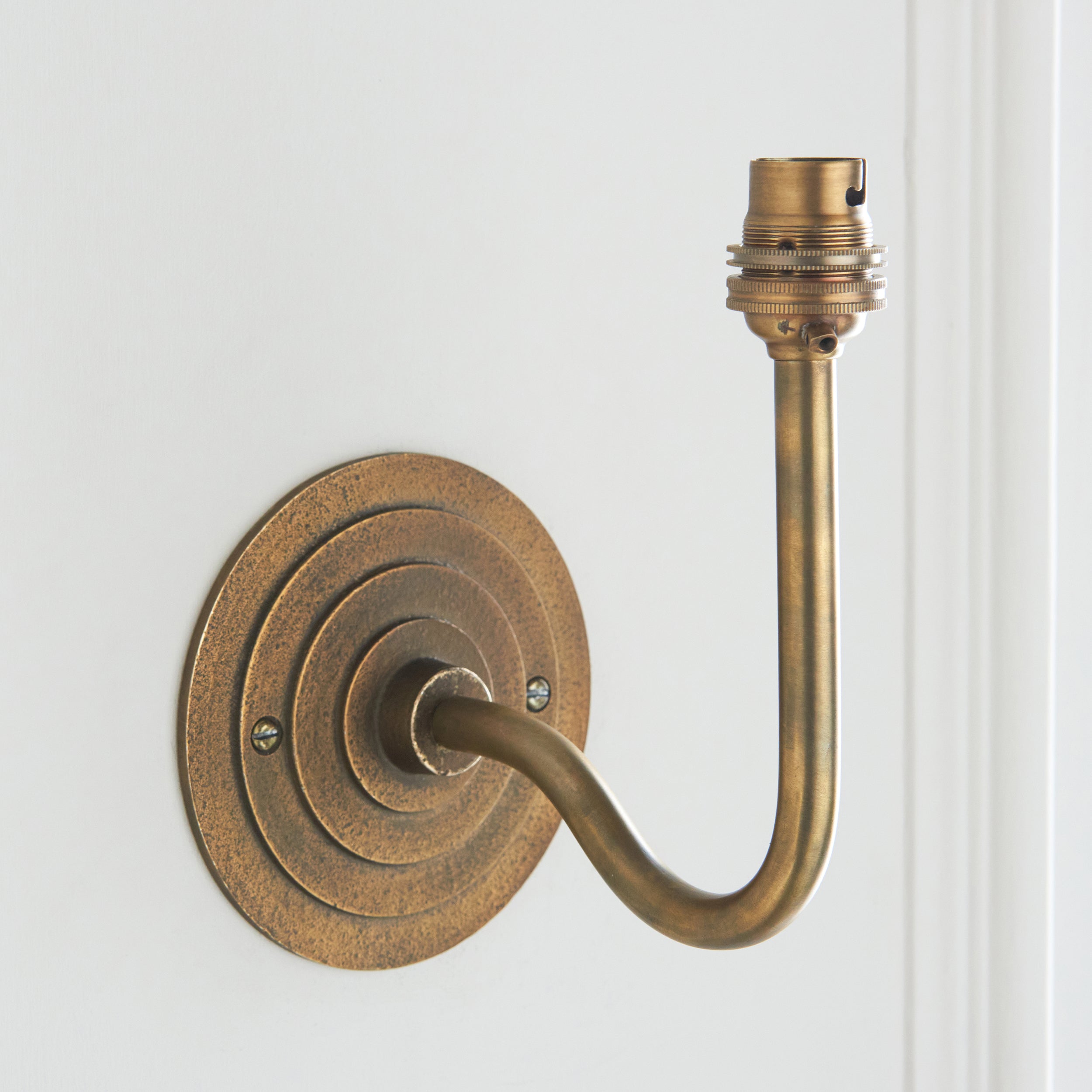 Endon Halo Swan Wall Light - Antique Brass Plate