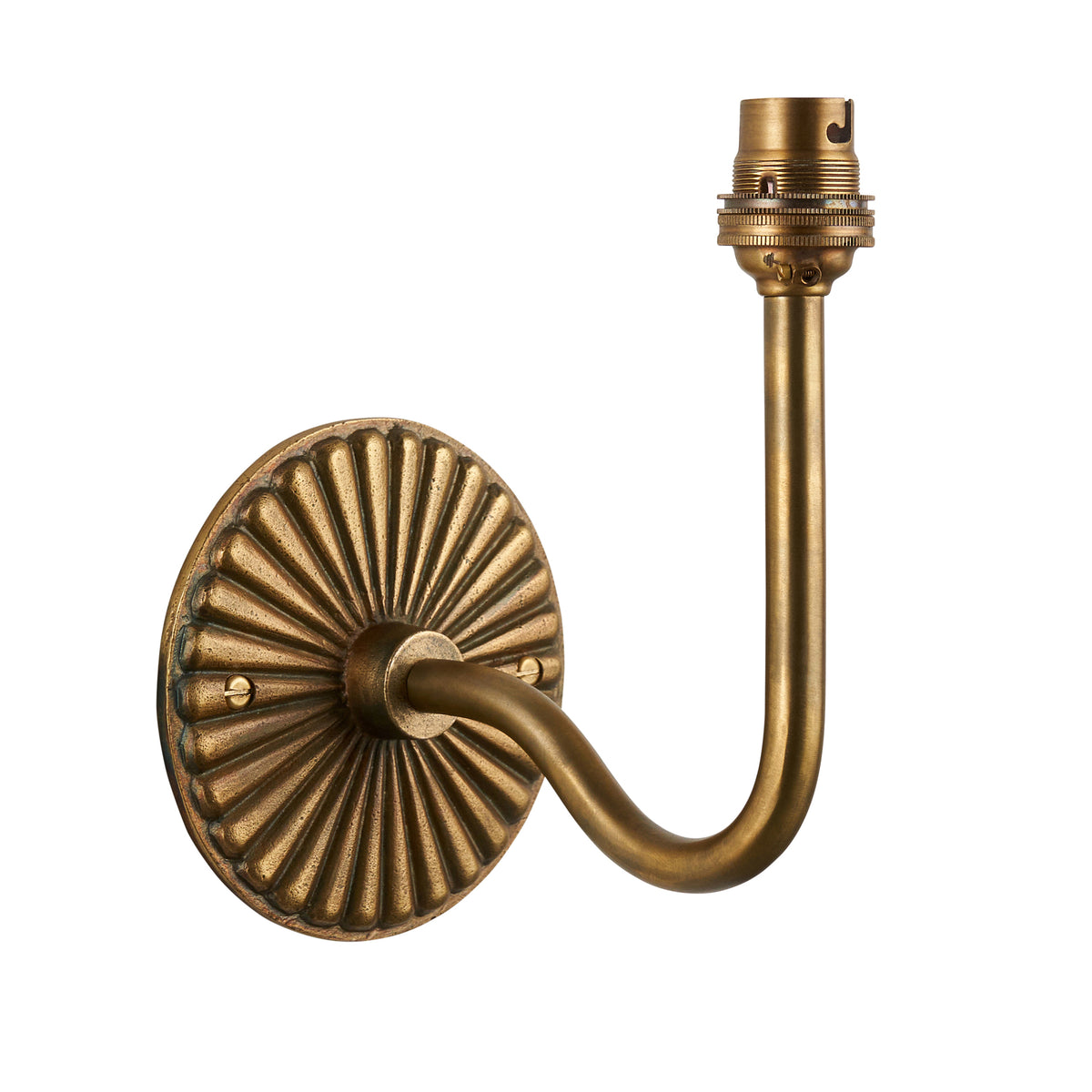Endon Dahlia Swan Wall Fitting - Antique Brass Plate