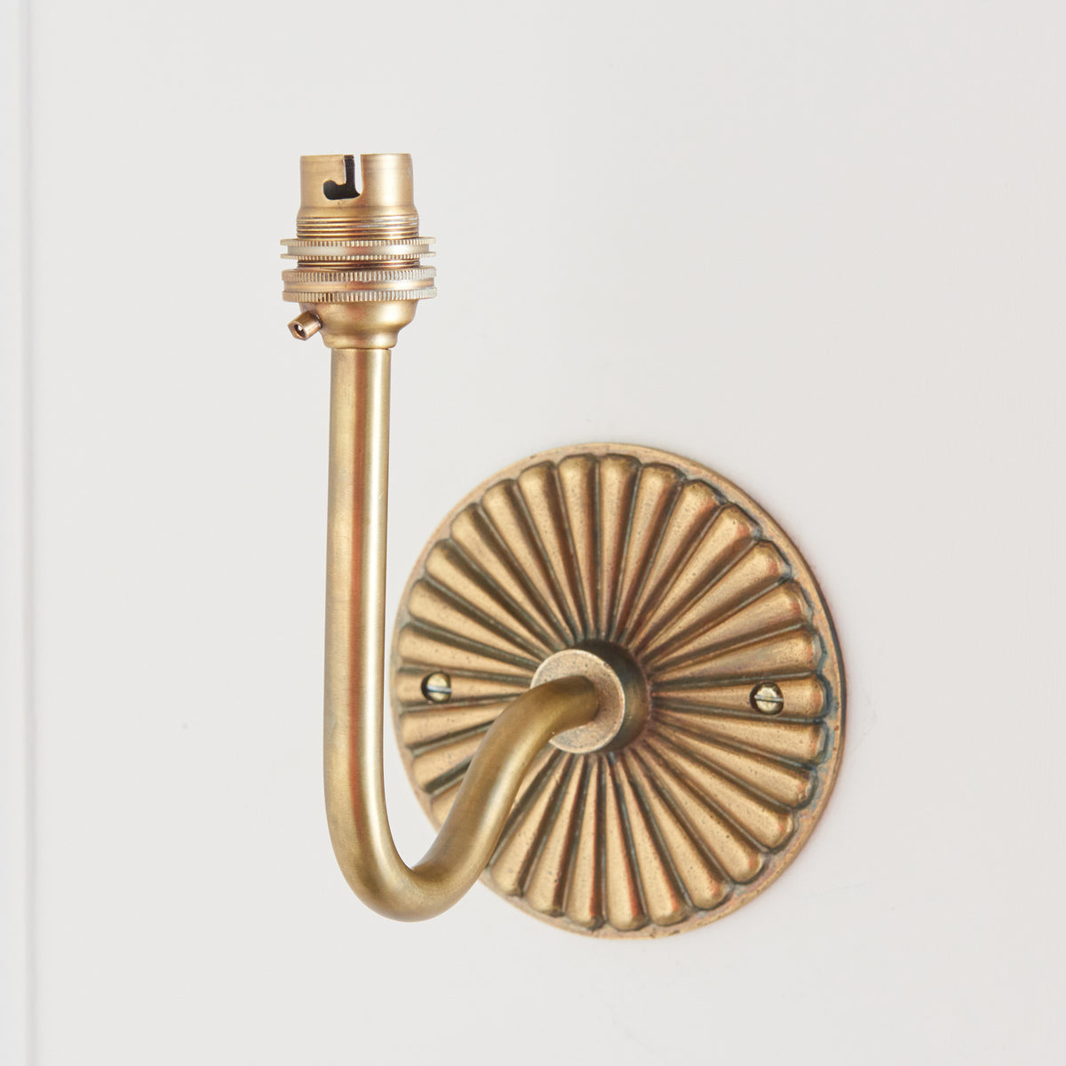 Endon Dahlia Swan Wall Fitting - Antique Brass Plate