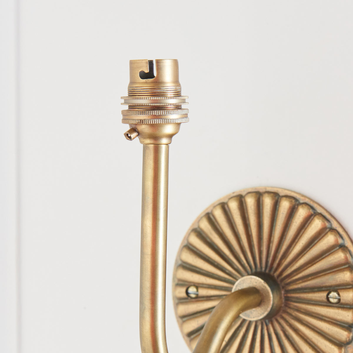 Endon Dahlia Swan Wall Fitting - Antique Brass Plate
