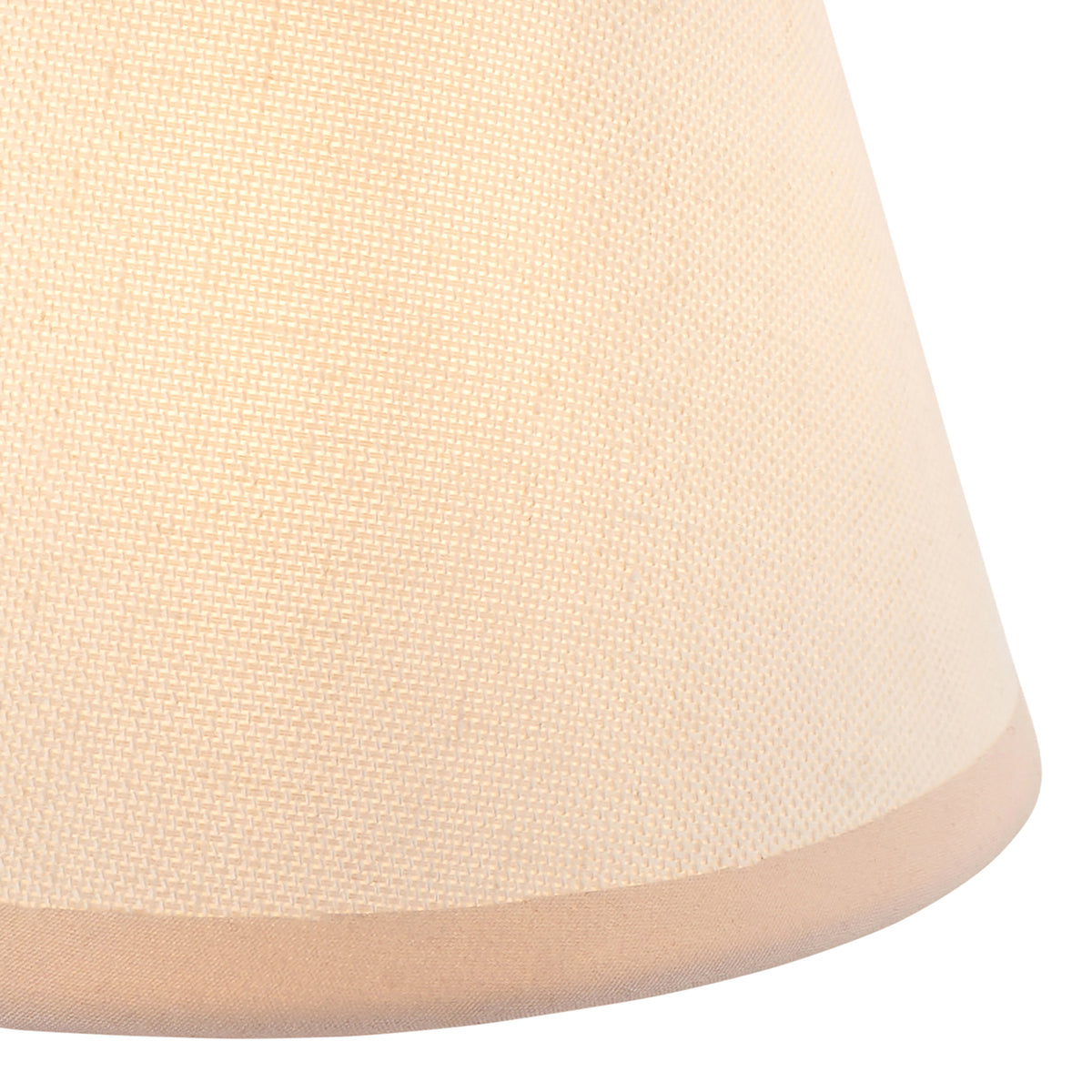 Endon Anvil Curve Wall Light - Antique Brass & Ivy 16cm Vintage White Fabric Shade - detail image 7