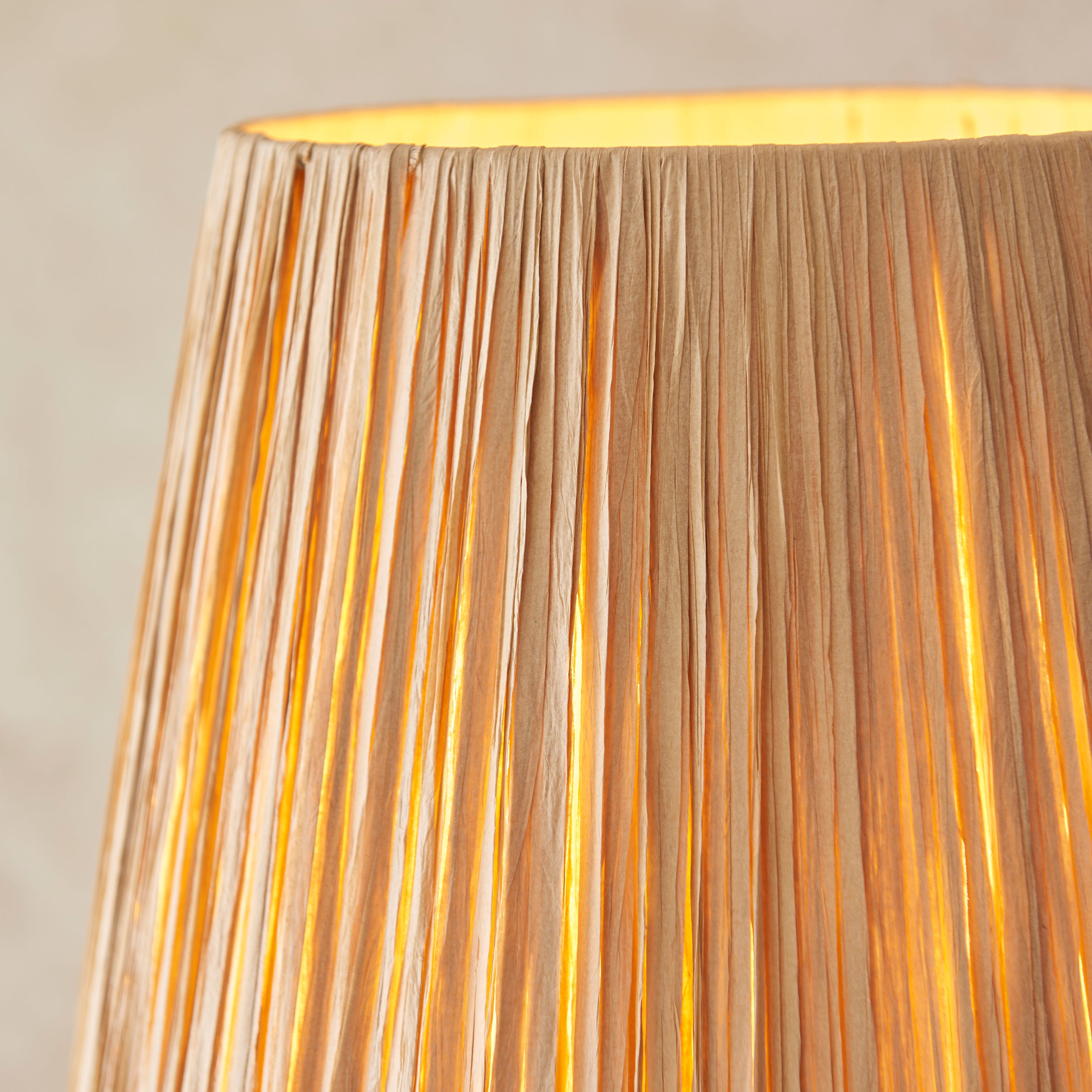 Endon Wriggle Single Light Floor - Matt Black & Natural Raffia