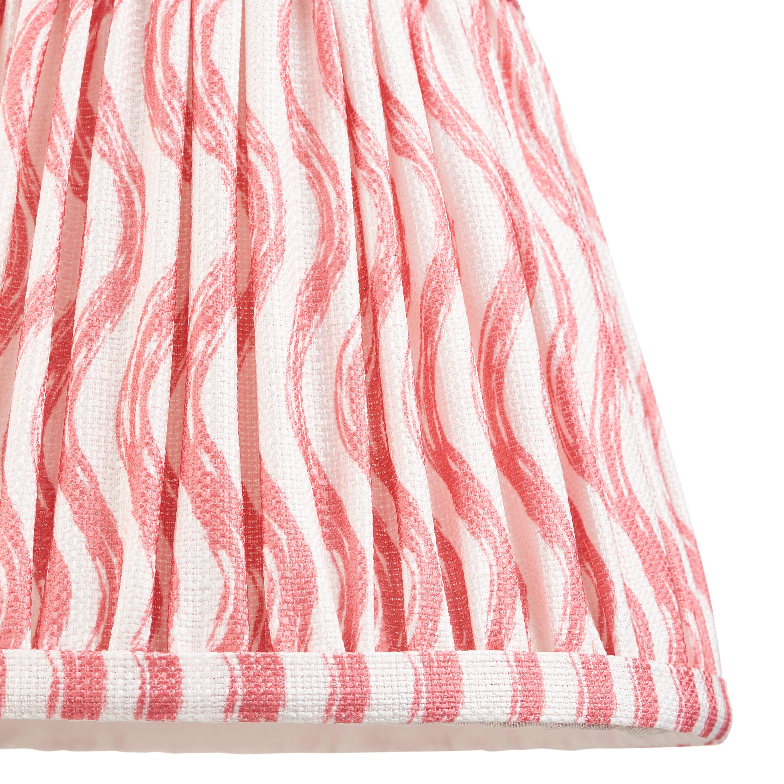 Endon Bibury Satin Pink Clay Table Lamp & Ripple 20cm Coral Pink Shade
