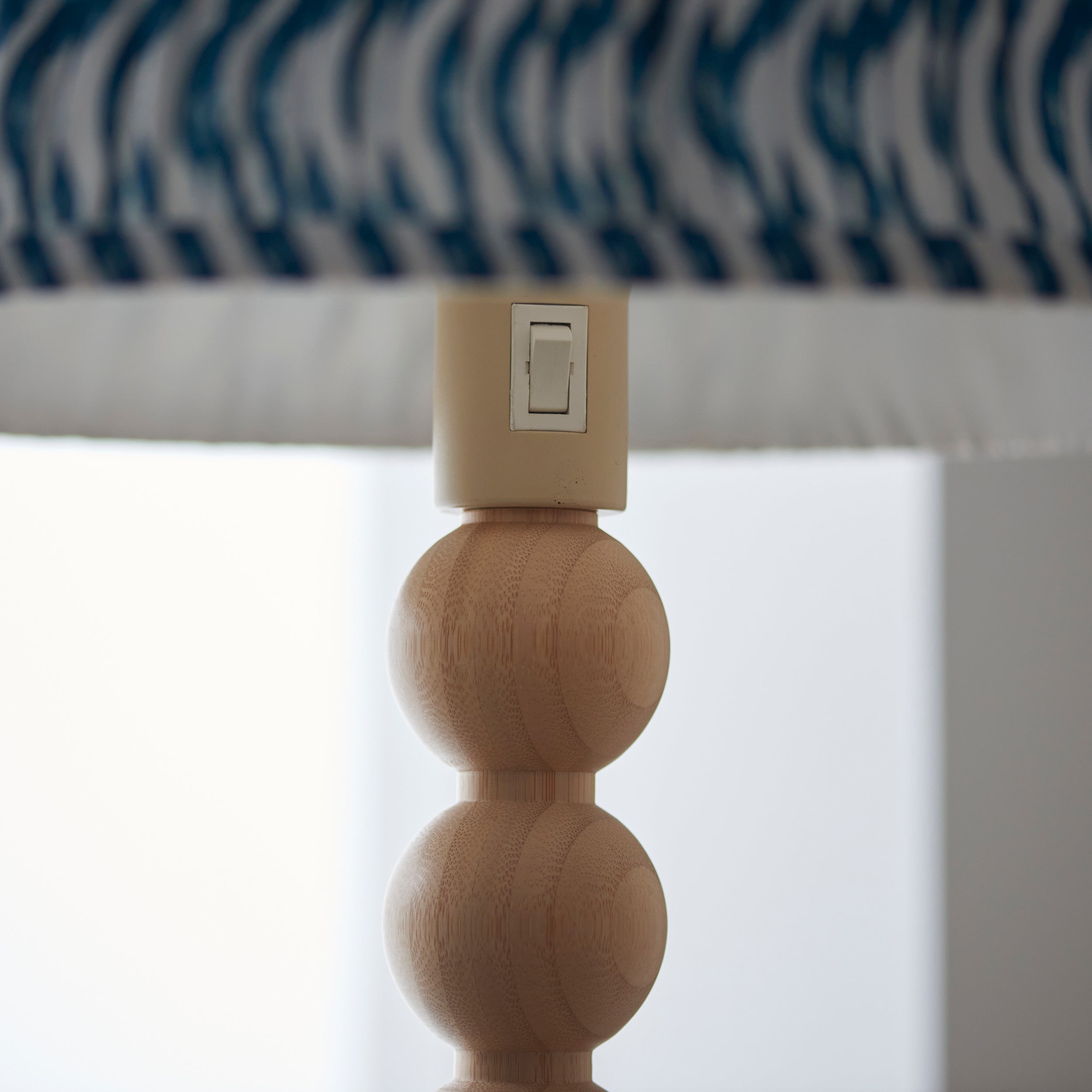 Endon Cane Floor Lamp & Ripple 40cm Marlin Blue Shade
