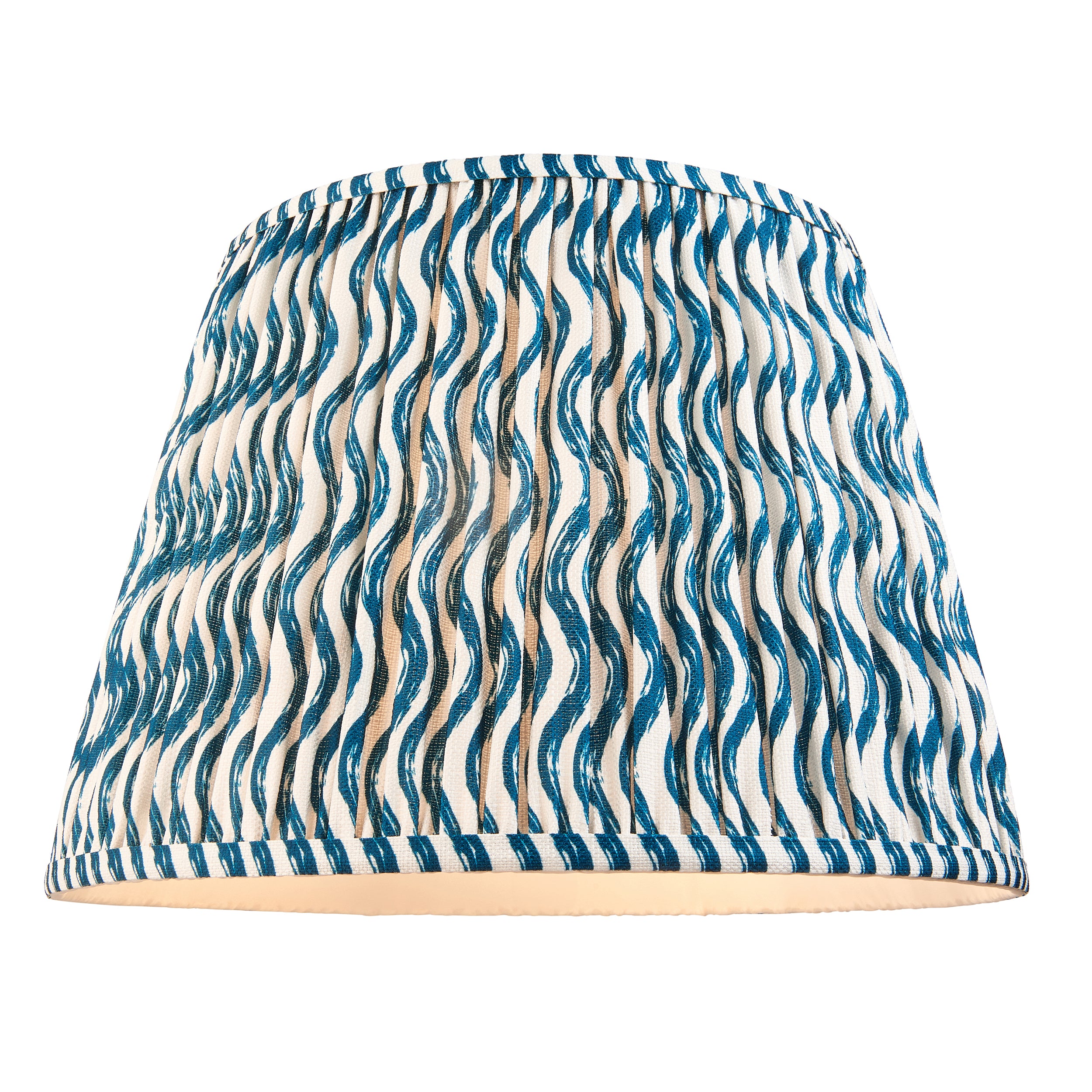 Endon Cane Floor Lamp & Ripple 40cm Marlin Blue Shade