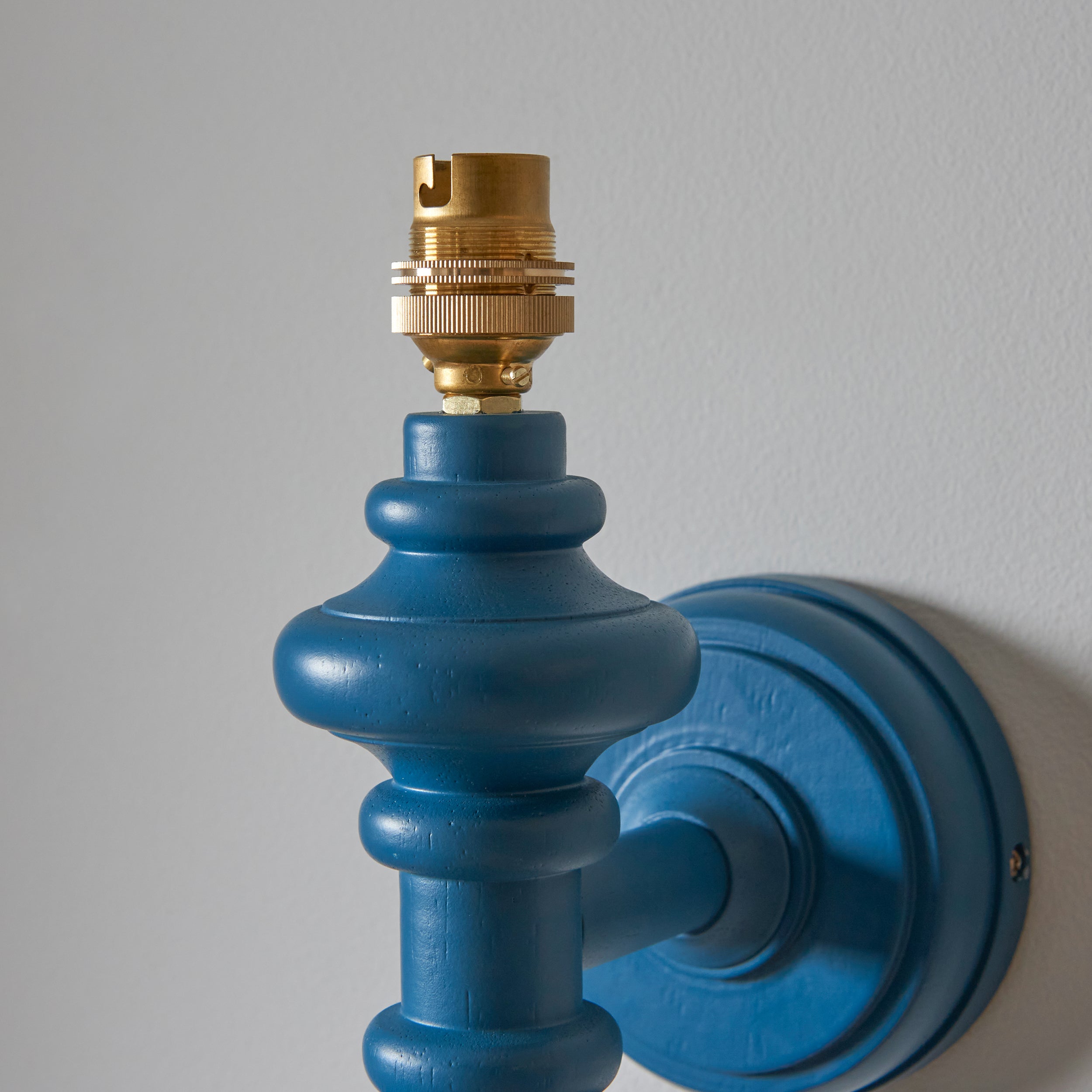 Endon Carnaby Satin Marlin Blue Wall Light & Ripple 20cm Marlin Blue Shade