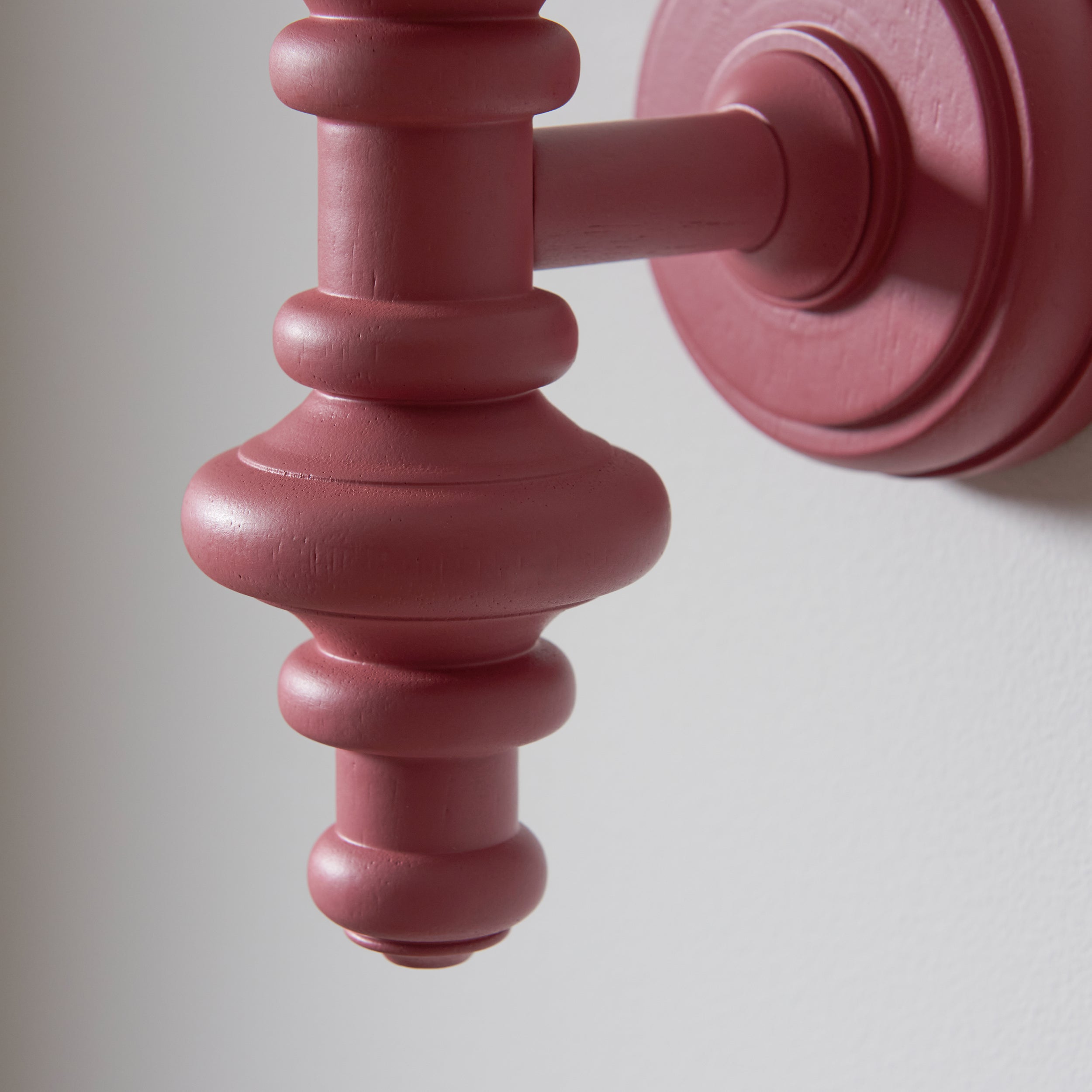 Endon Carnaby Satin Pink Clay Wall Light & Ikat 20cm Neutral Shade