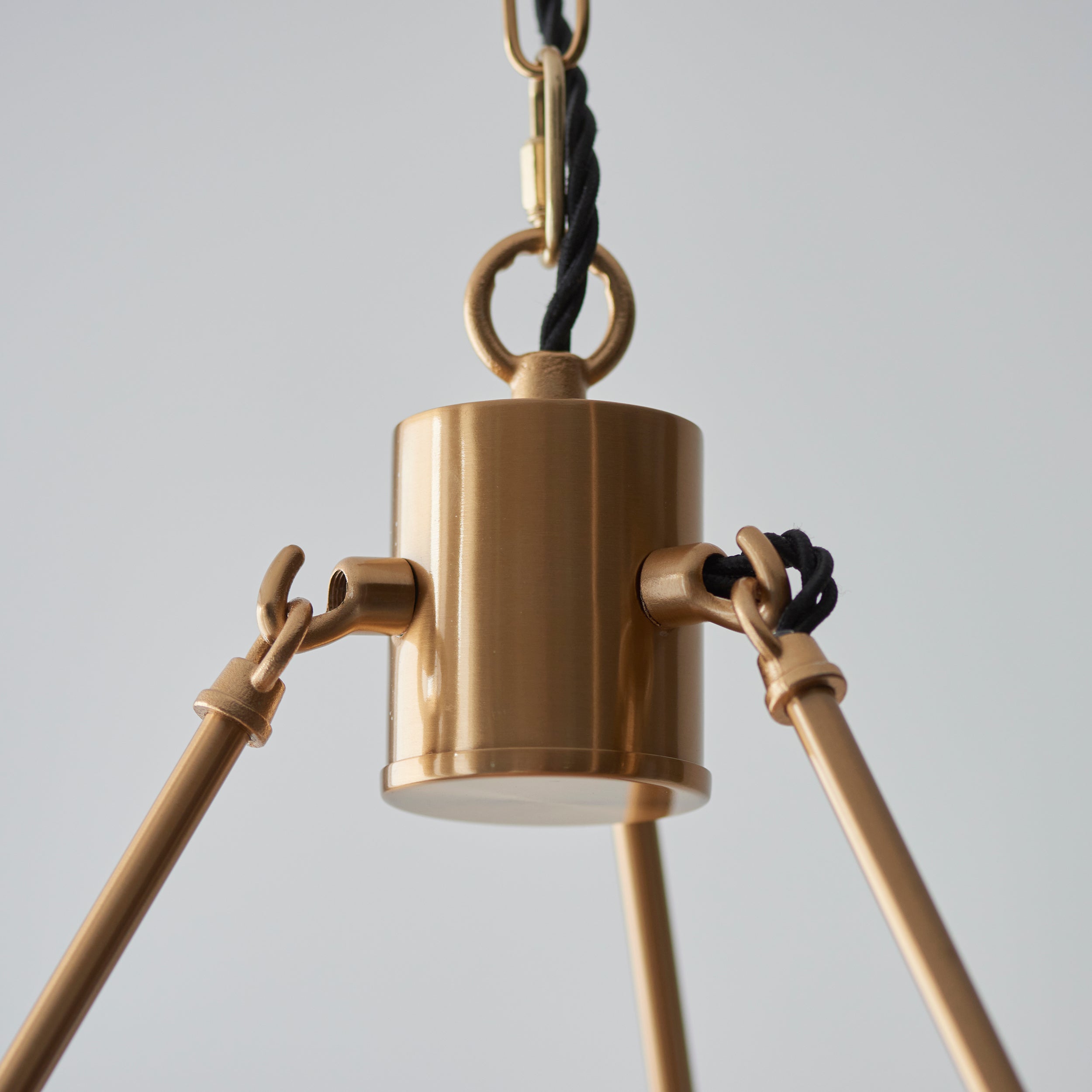 Endon Chester Aged Brass Plate 6 Light Pendant & Leaf 16cm Peachy Keen Shade