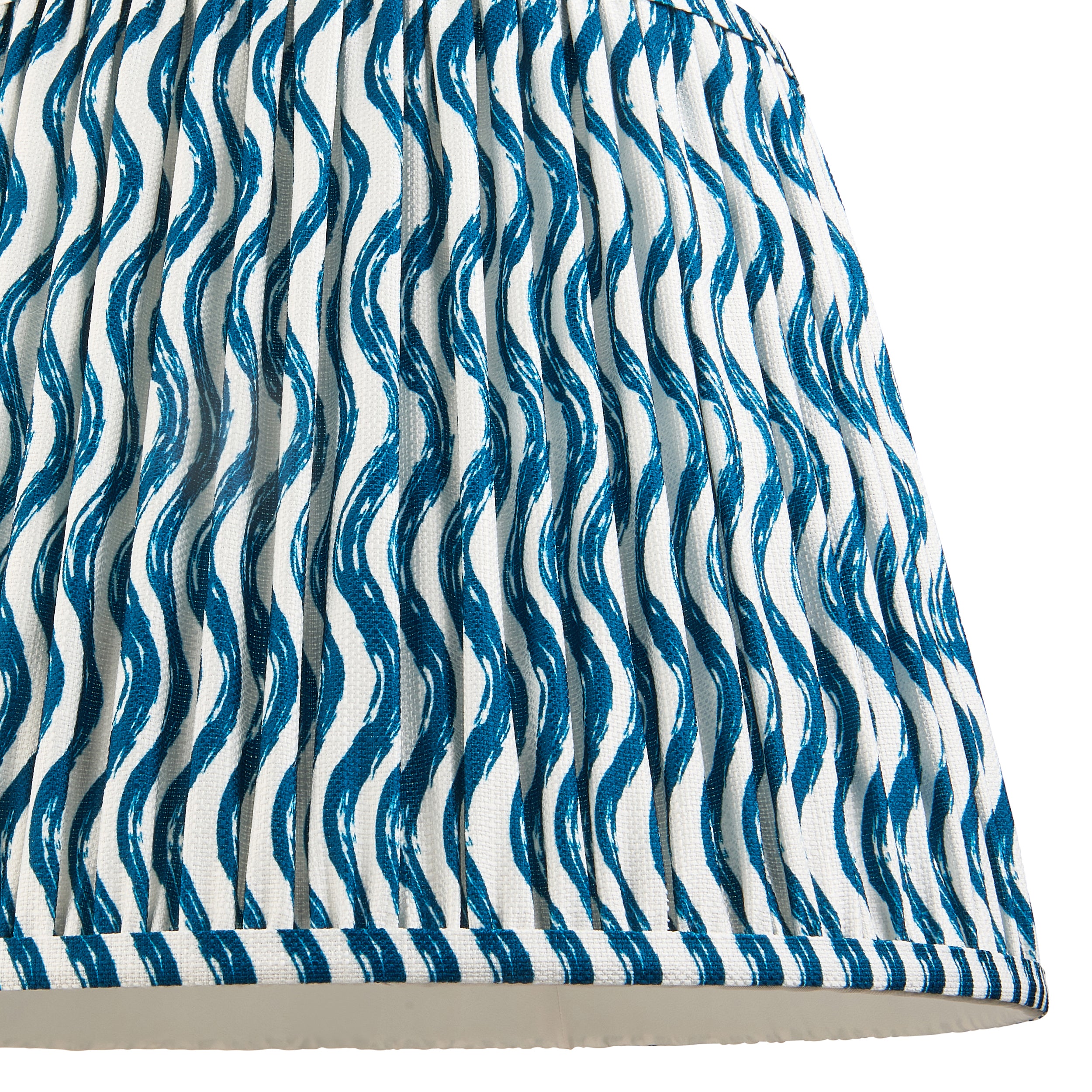 Endon Higgledy Gloss Marlin Blue Floor Lamp & Ripple 40cm Marlin Blue Shade