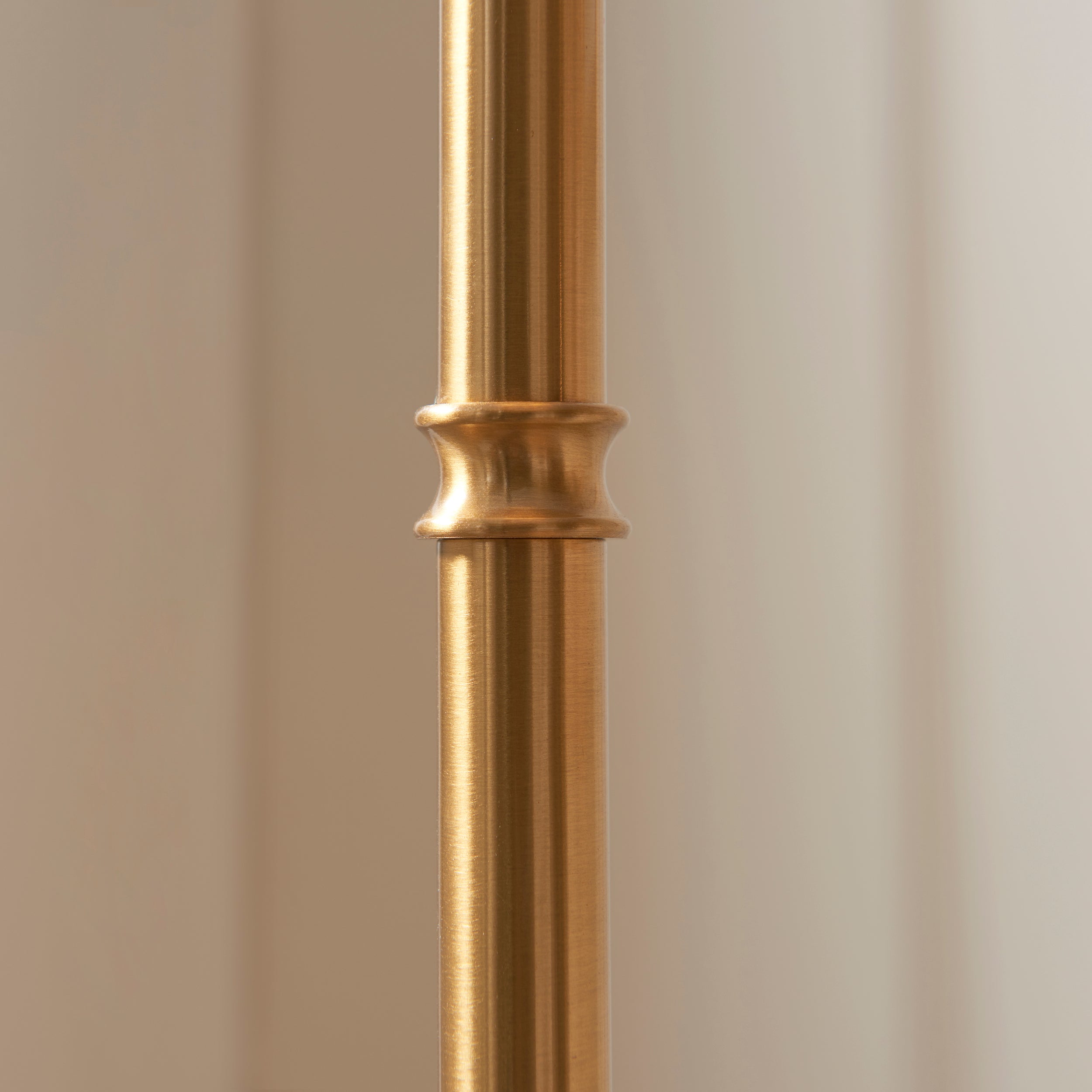 Endon Burley Rechargeable Floor Lamp & Ikat 25cm Pearl Grey Shade