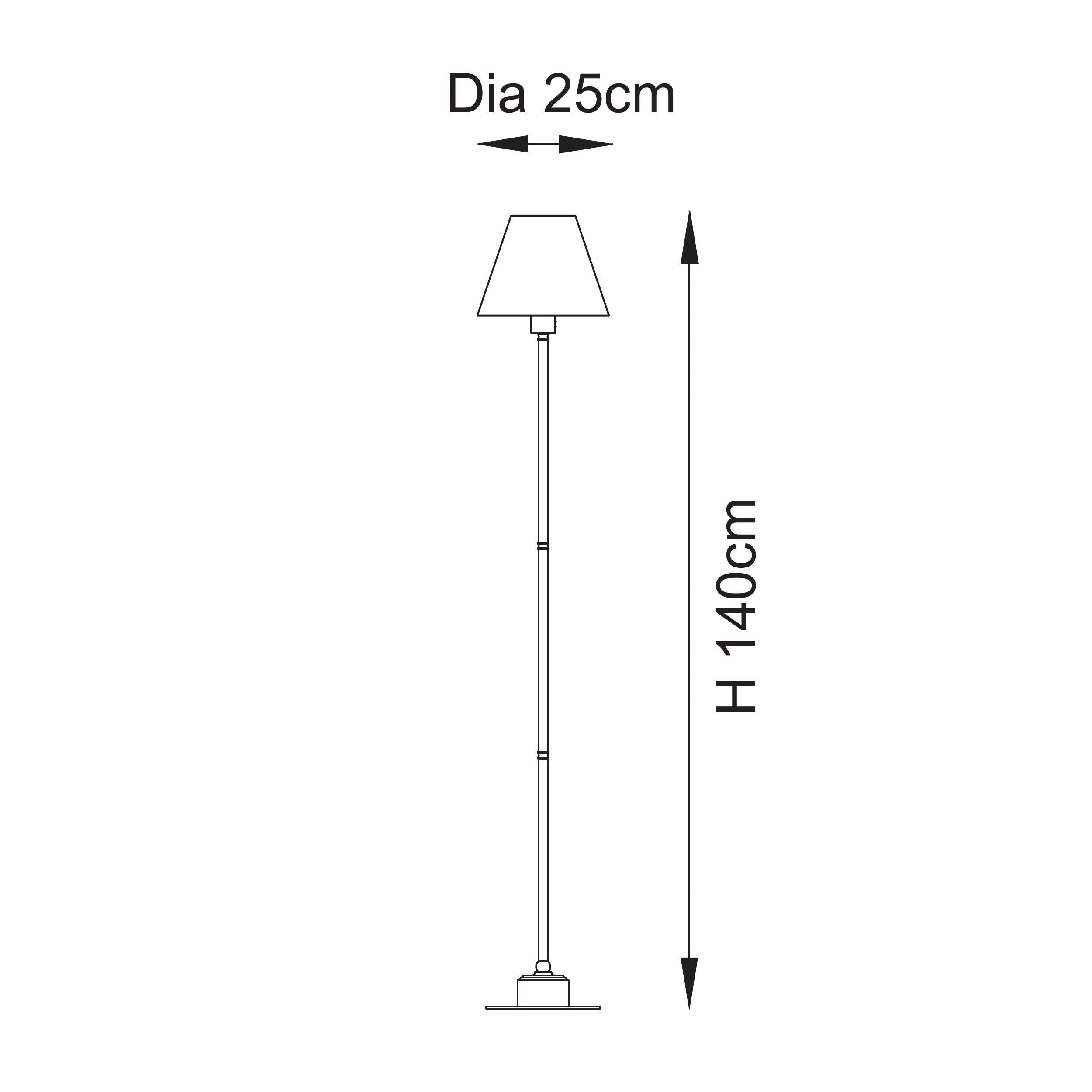 Endon Burley Rechargeable Floor Lamp & Ivy 25cm Vintage White Shade